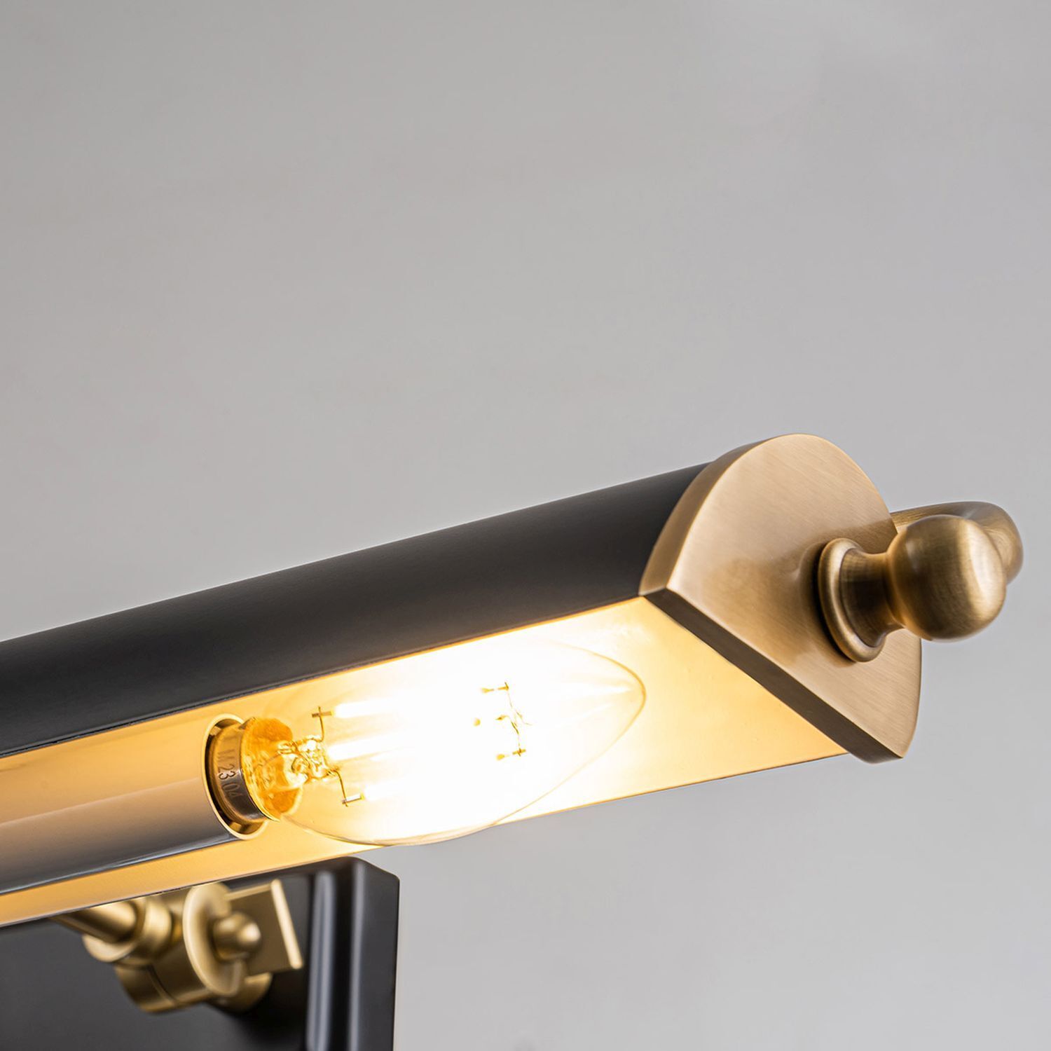 Bilderleuchte Schwarz Messing Antik verstellbar 70 cm PAIGE Beleuchtung, Sinken, Waschbeckenhahn