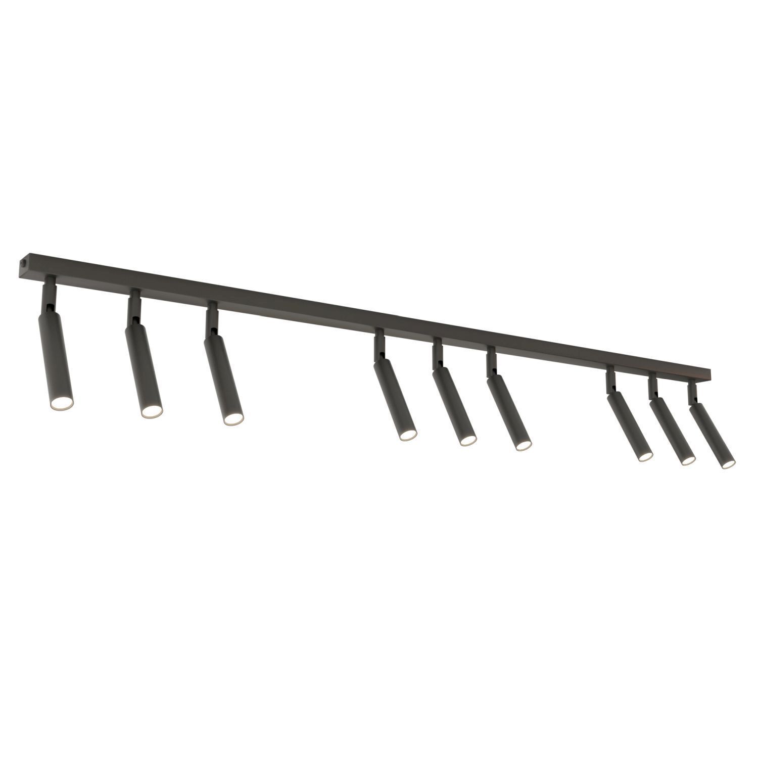 Verstellbarer Deckenspot Schwarz Metall G9 116 cm lang