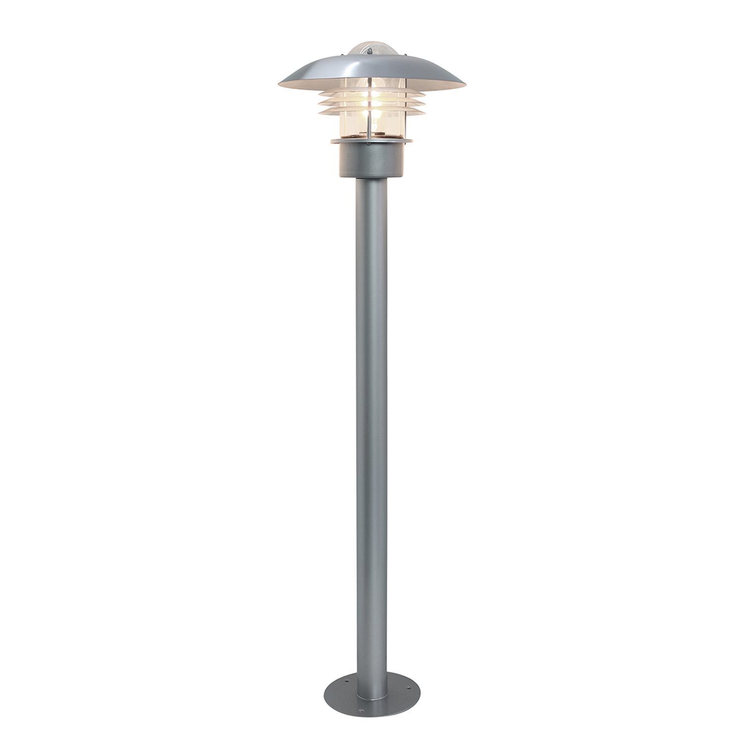 Außenleuchte Edelstahl 100 cm Silber Skandinavisch IP44 Lampe, Laternenpfahl