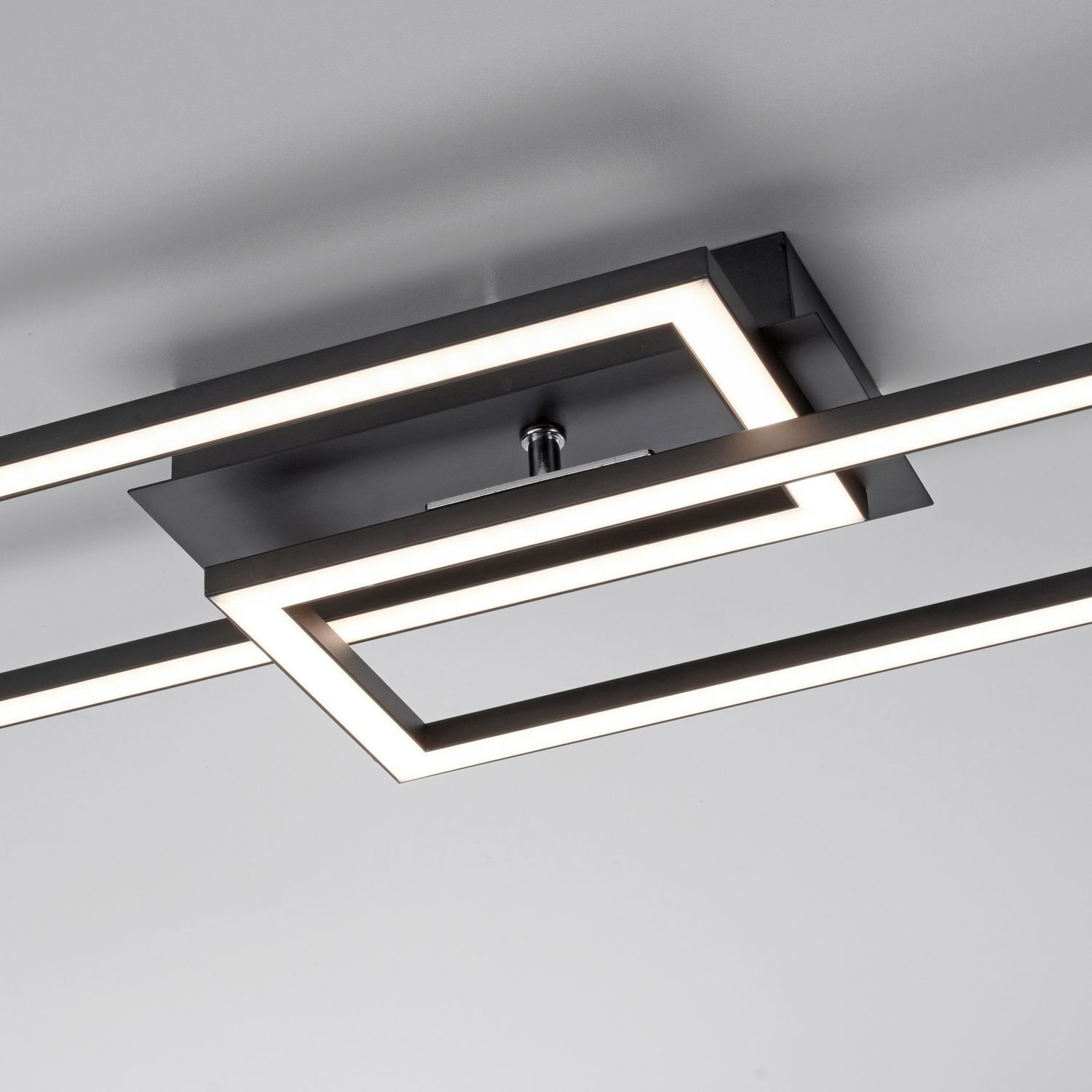 Dimmbare LED Deckenleuchte Schwarz 3000 K 36 W L:102 cm