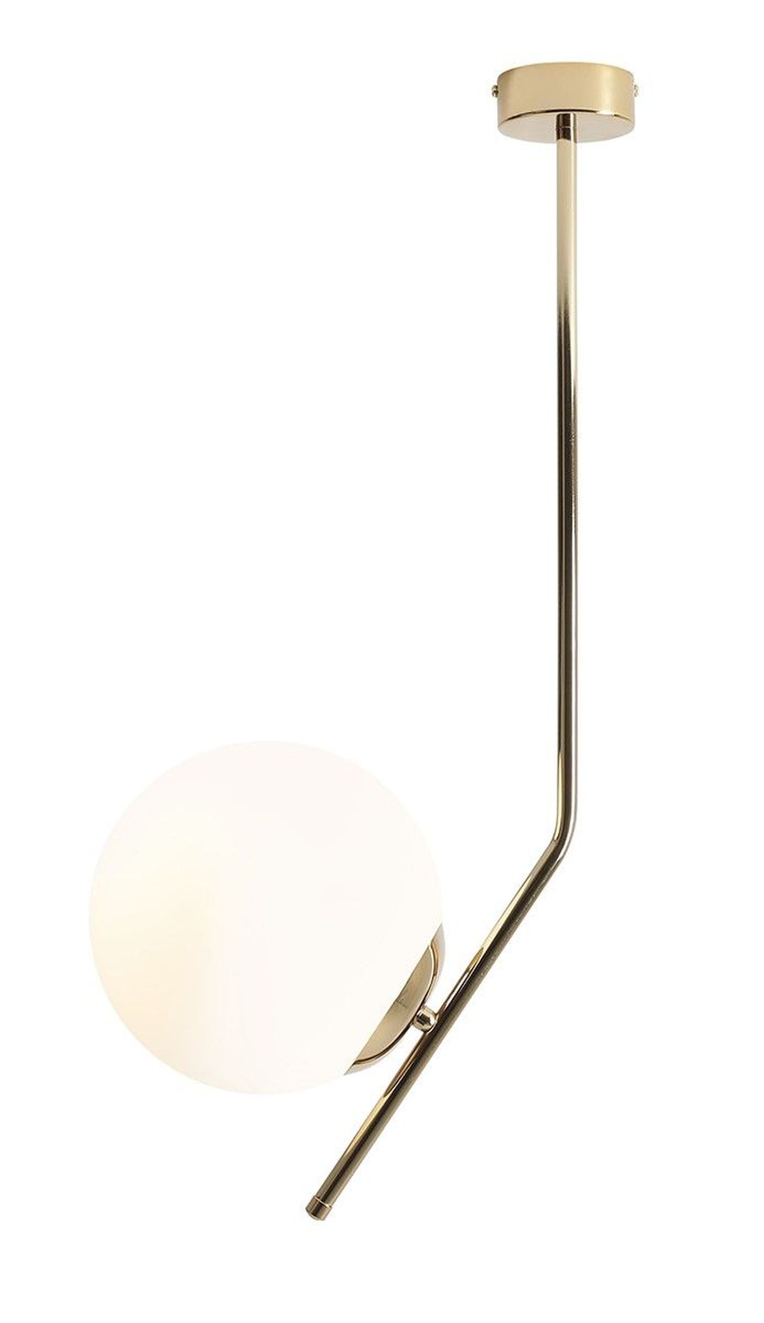 Deckenleuchte Metall in Gold Glas Kugel L:28 cm elegant