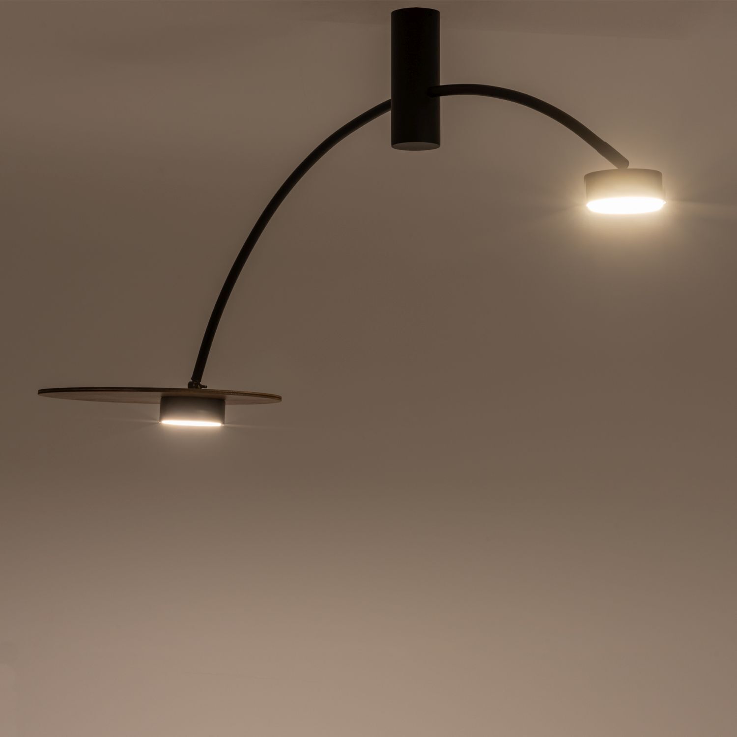 Deckenlampe 2-flammig GX53 Schwarz Holz B: 110 cm