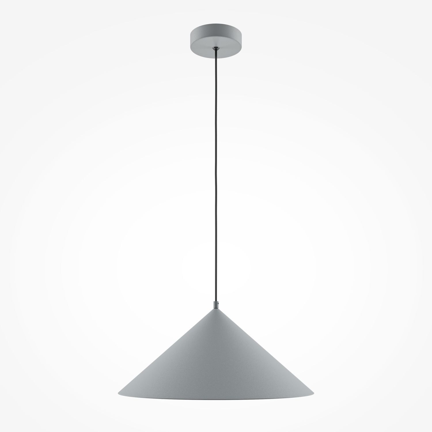 Hängelampe Metall E27 Ø 35 cm rund H: max. 318 cm Grau