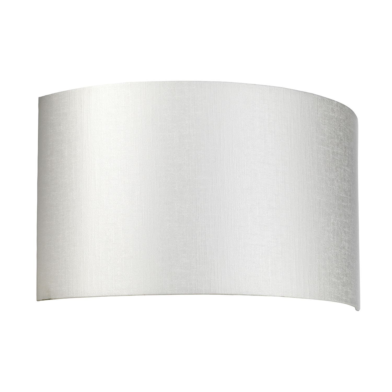 Wandlampe Up Down in Creme Chrom Stoff Kunstseide