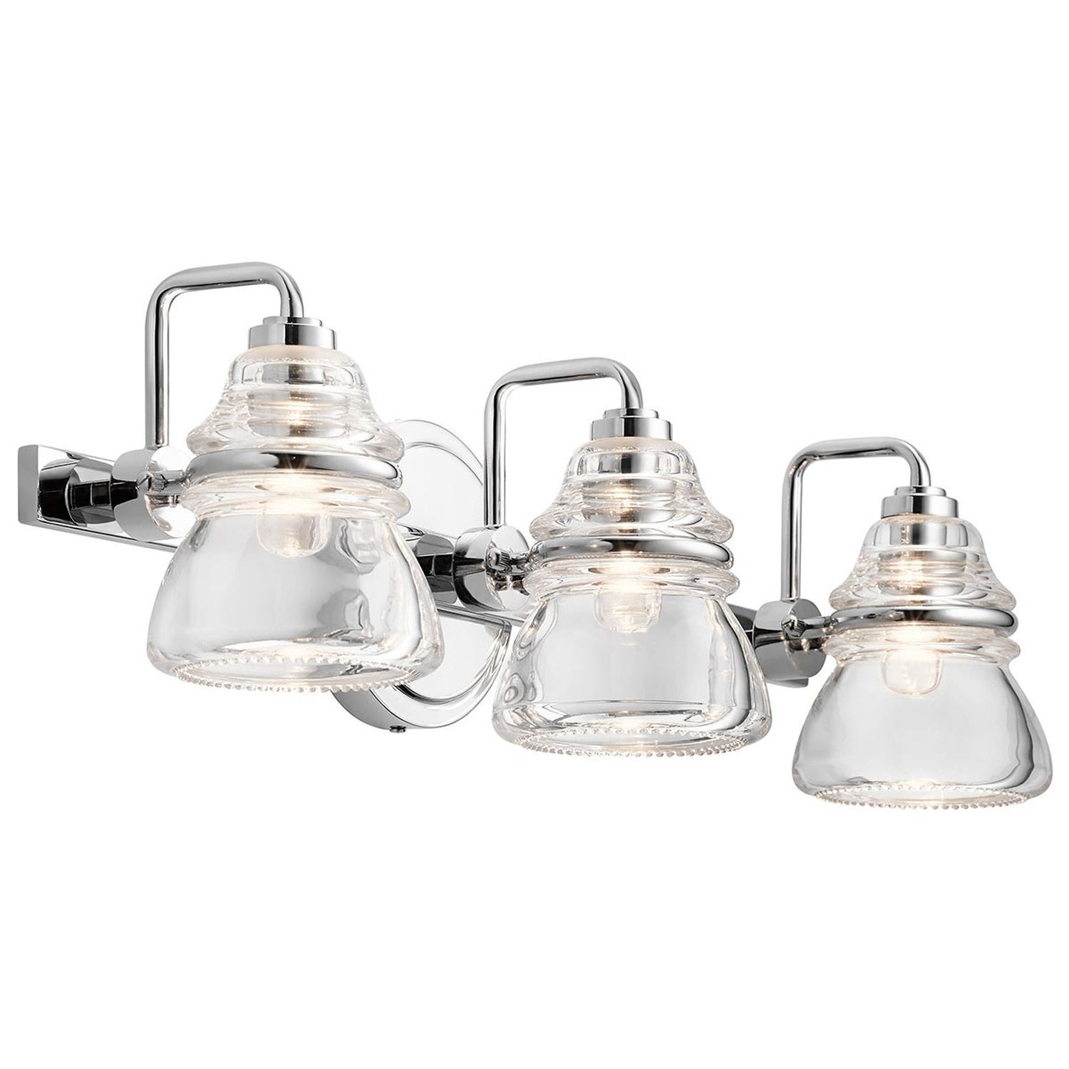 Badezimmerlampe Spiegel Metall Glas 55,9 cm breit IP44 G9 LED