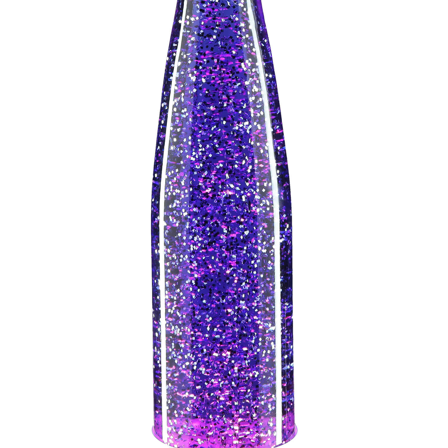 Lavalampe Glitter Lila Weiß LED Rahmen dekorativ OLI Flasche, Glitter, Krug