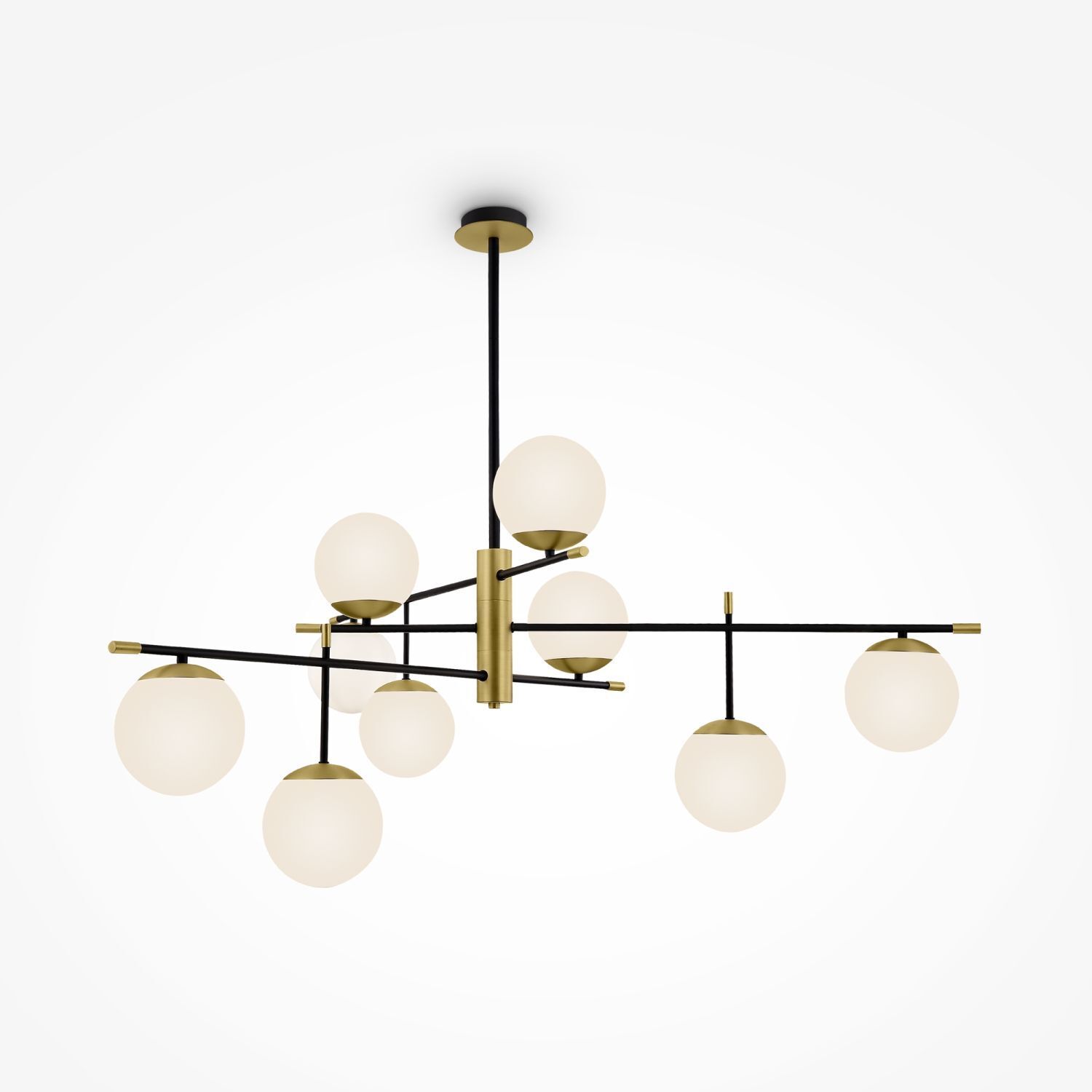 Deckenleuchte Metall Glas E14 131,5 cm breit Modern OLE