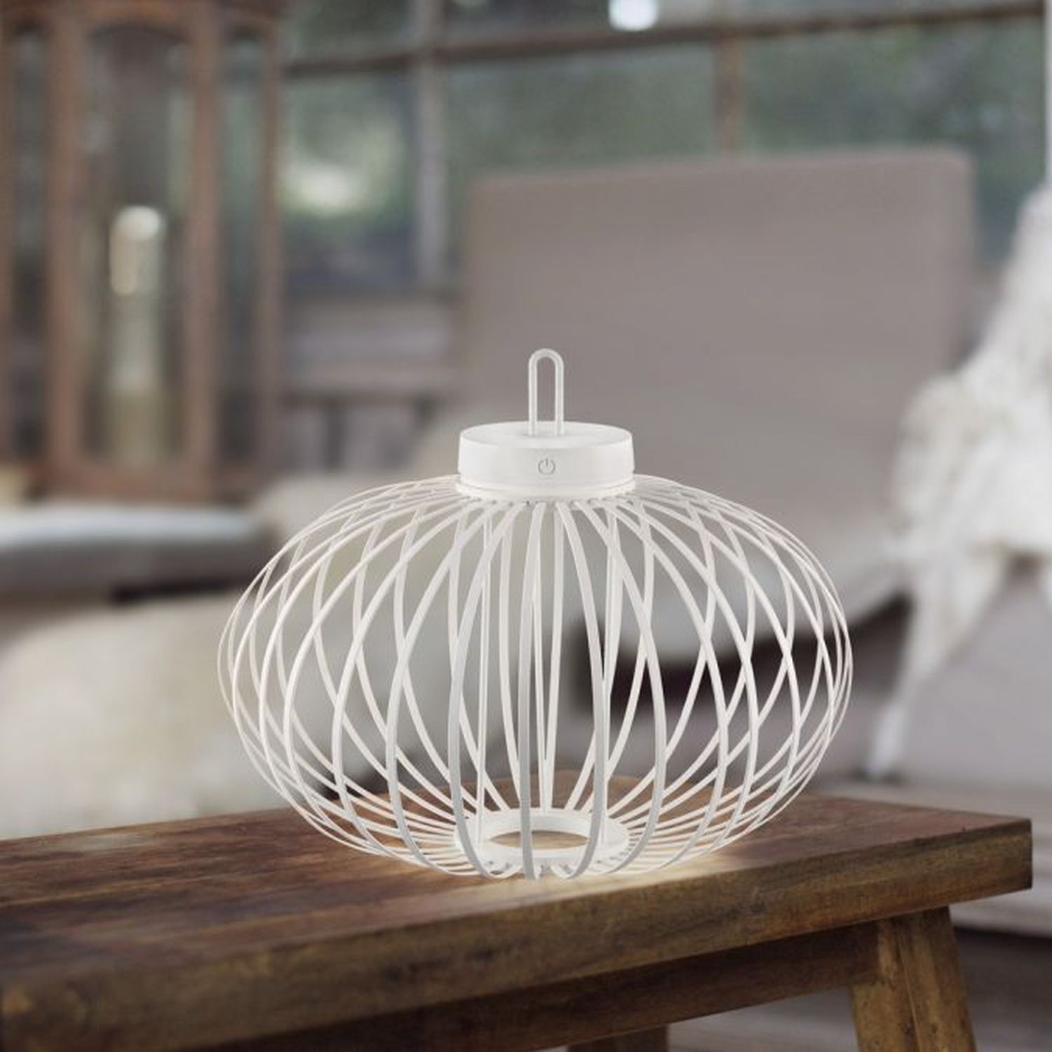 LED Akku Tischlampe IP44 Weiß dimmbar Touch 37 cm 2 W Lampe