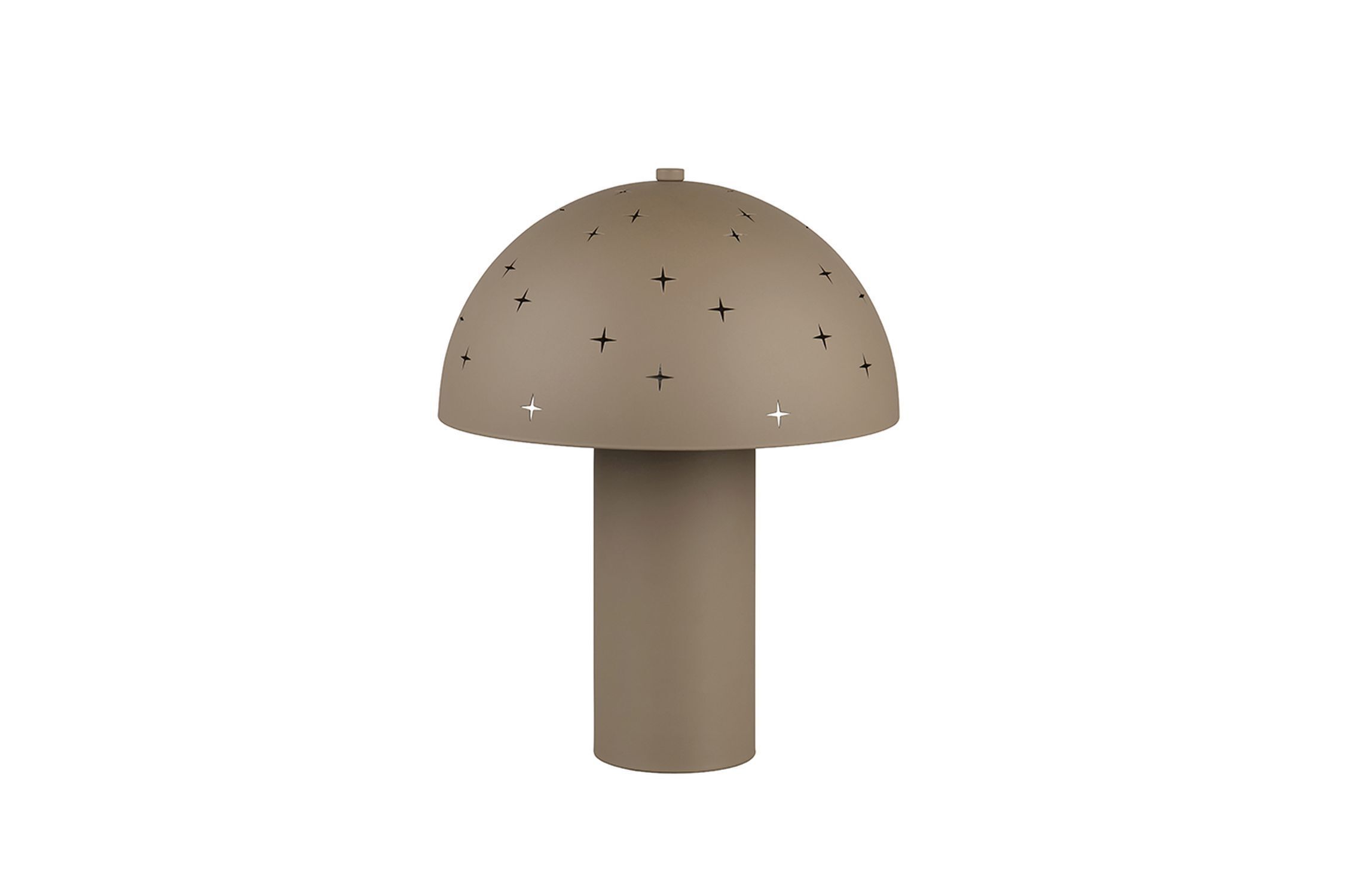 Stylische Tischlampe Taupe Metall E14 32,5 cm Sterne Lampe
