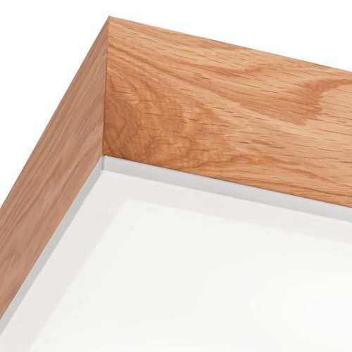 Natürliche Deckenlampe Eiche Glas L:31 cm E27 2-flmg Sperrholz, Holz, Schublade, Mobiliar