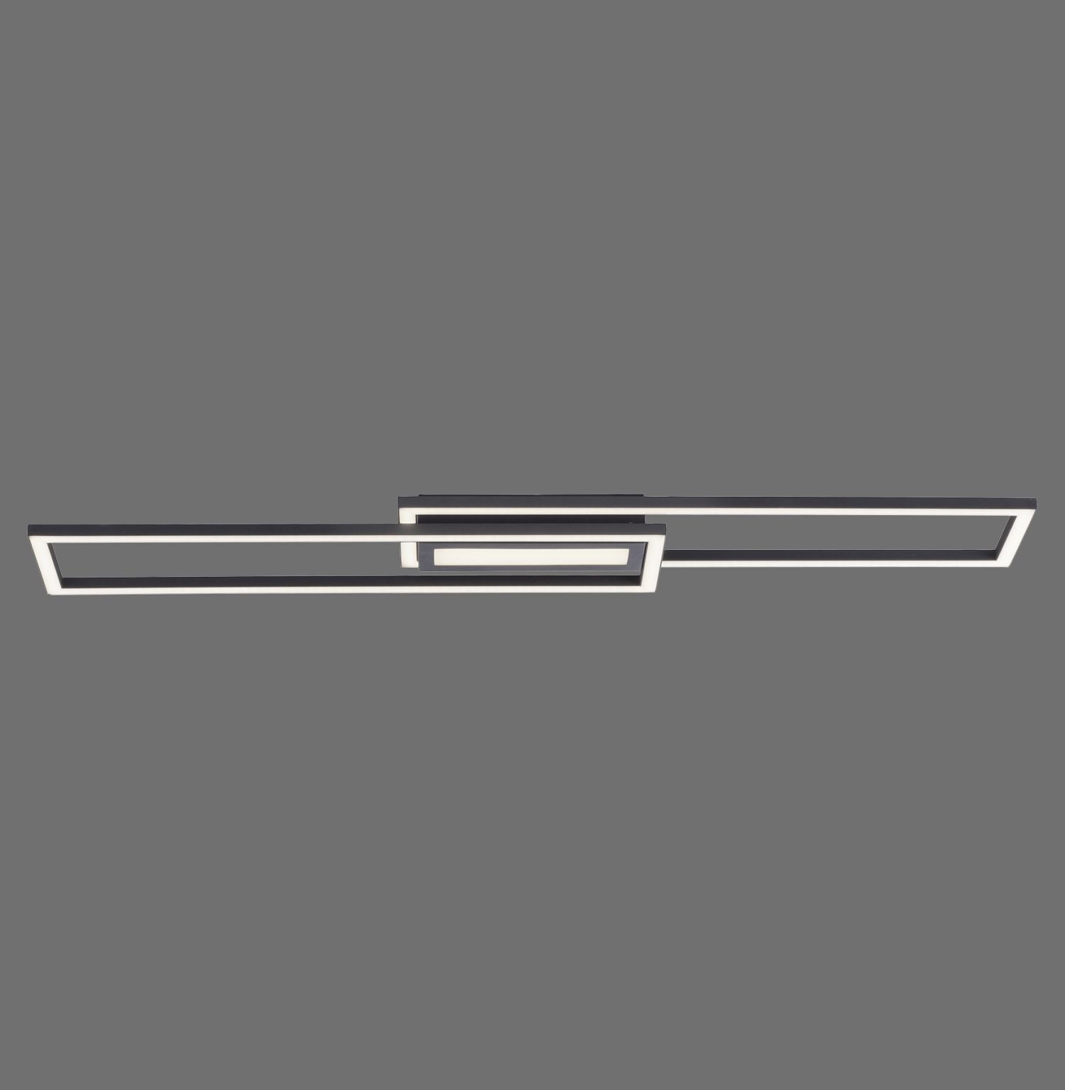 Dimmbare LED Deckenlampe Metall Schwarz warmweiß 3000 K Dimmbare LED Deckenlampe Metall Schwarz warmweiß 3000 K