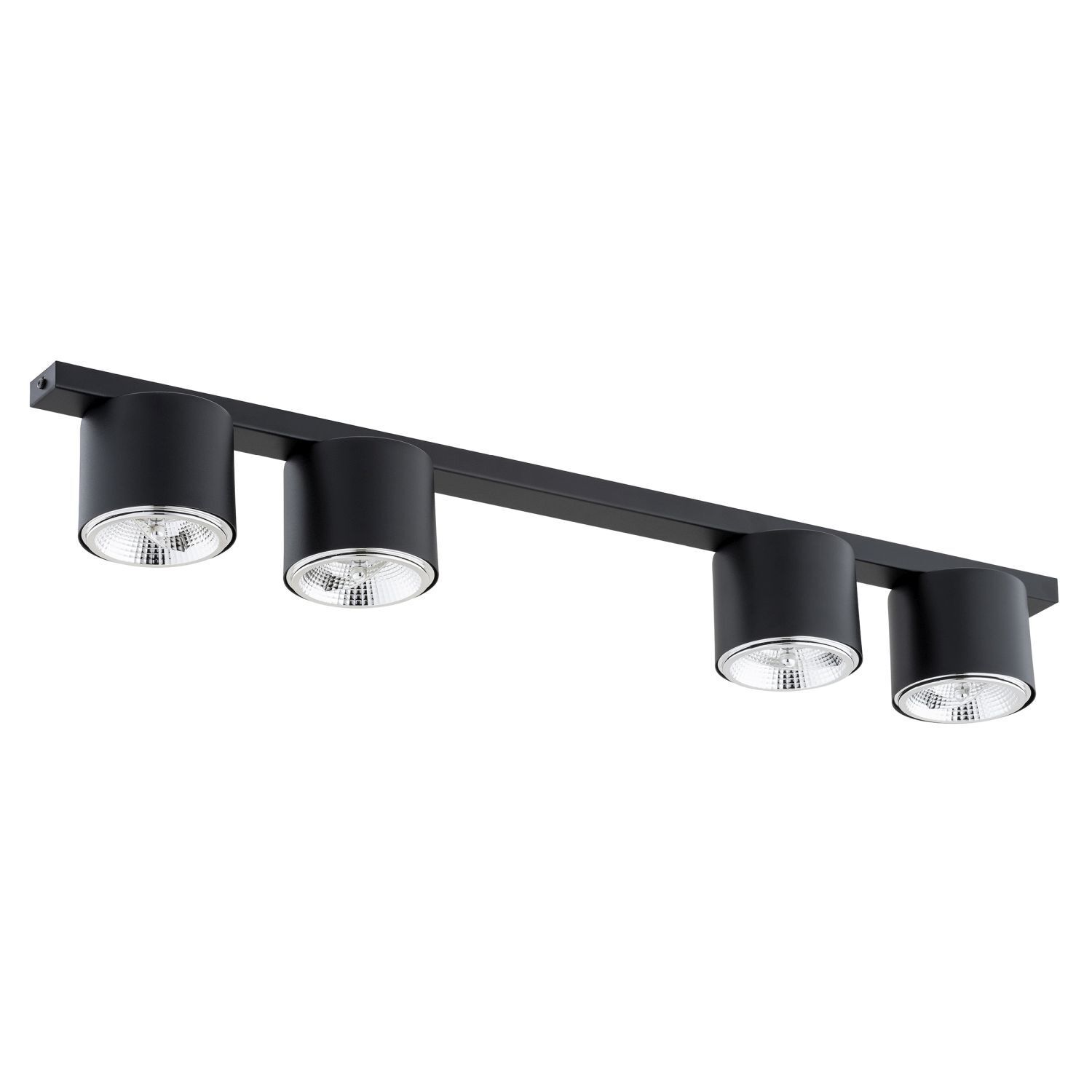 Deckenlampe Schwarz 90 cm lang 4-flammig GU10 AR111 Metall