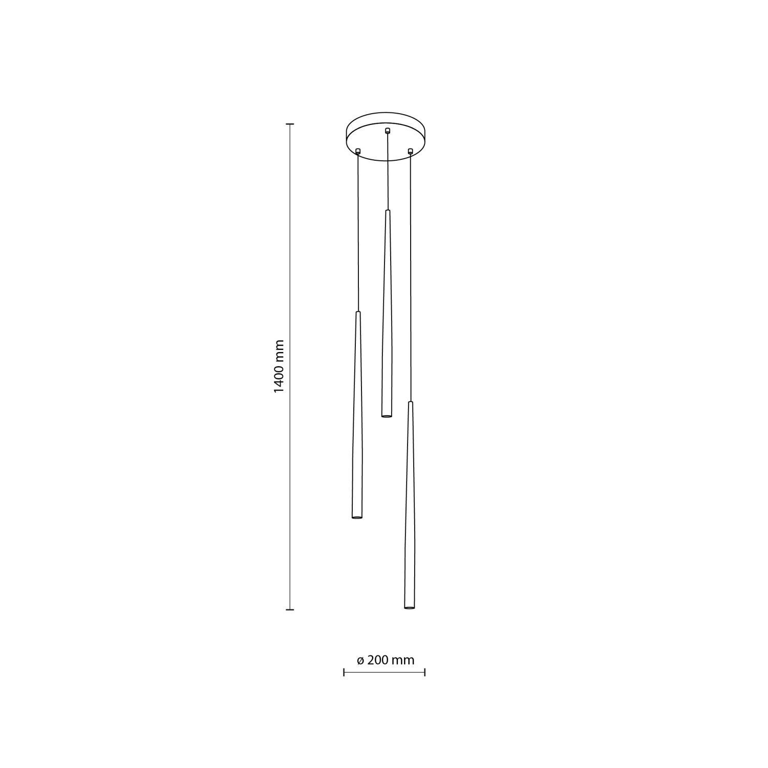 Pendelleuchte Schwarz Ø 20 cm verstellbar G9 3-flammig