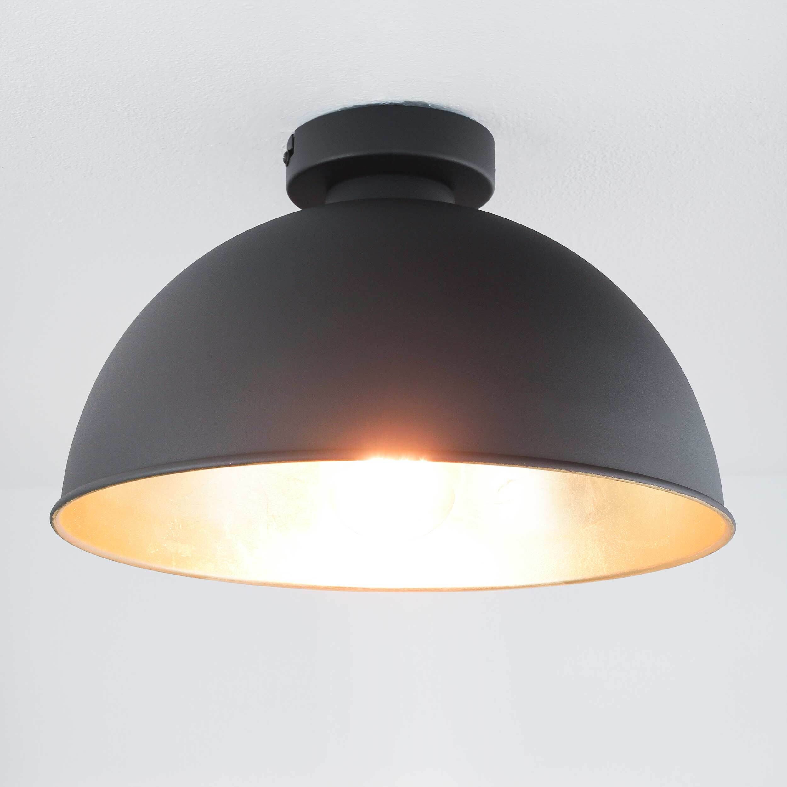 Moderne runde Deckenlampe Schwarz