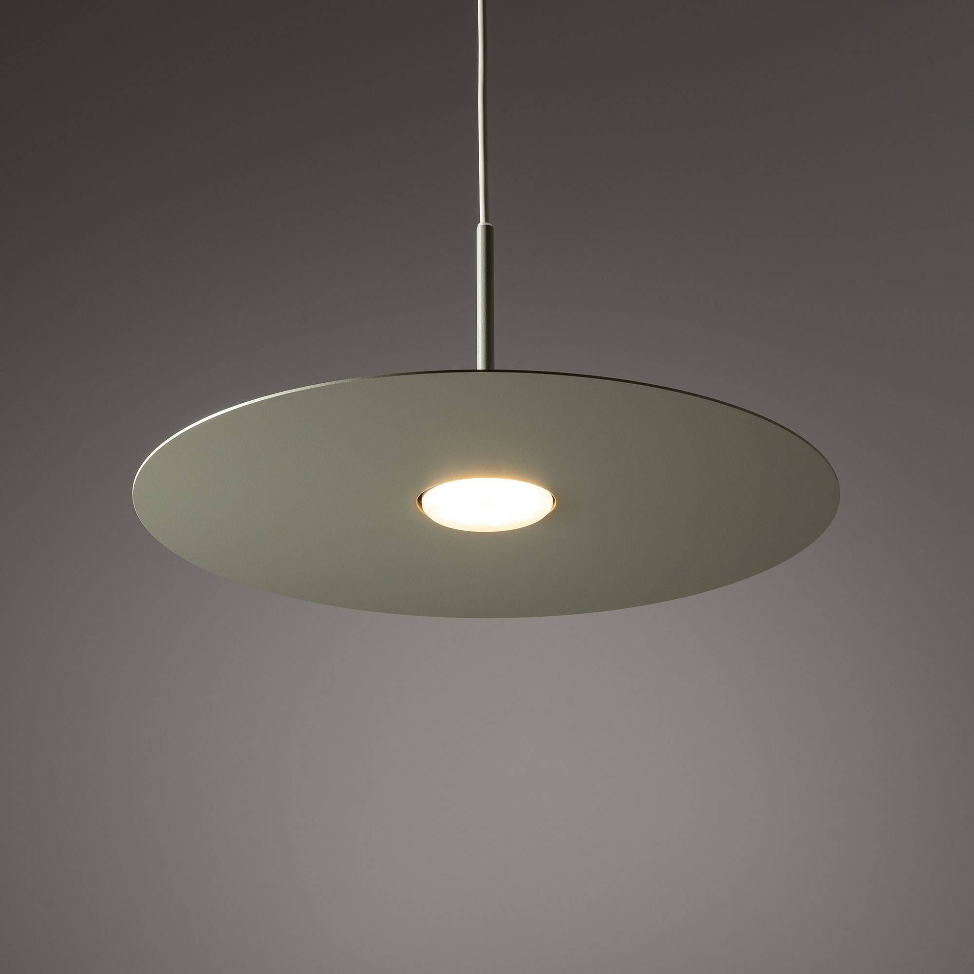 Moderne Hängelampe Stahl GX53 rund Ø40 cm Salbei Grün pendant light, ceiling lamp, disk shade, white, downlight