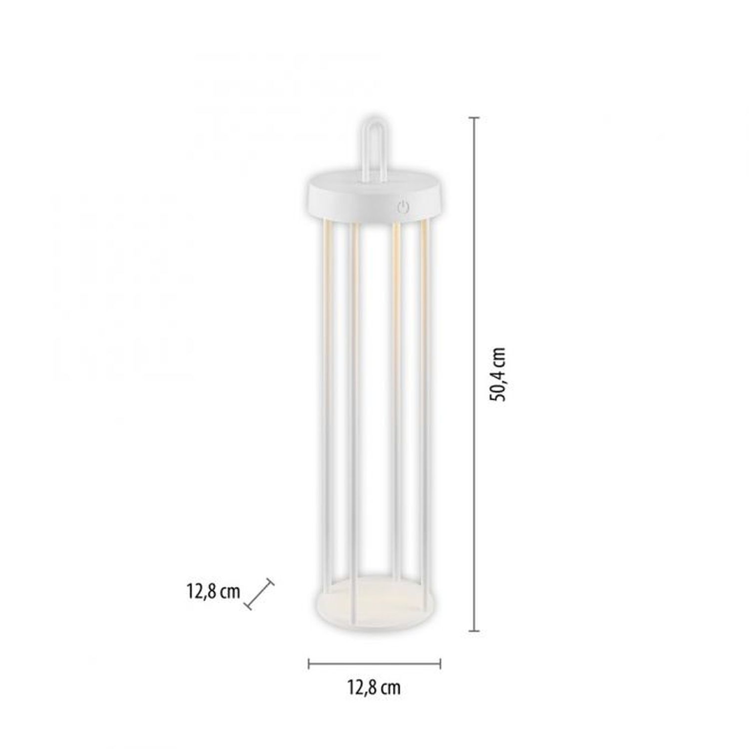 LED Akku Tischleuchte Metall dimmbar IP44 2700 K Weiß
