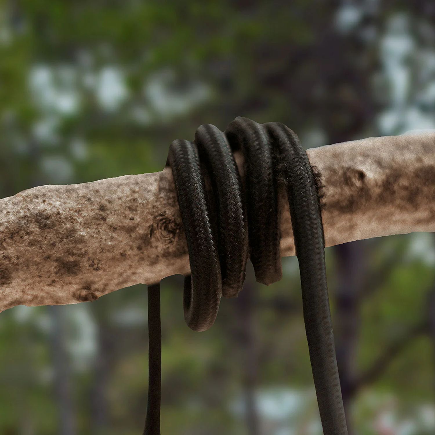 Hängeleuchte außen E27 IP54 Ø 30 cm in Terracotta Seilschirm Knoten