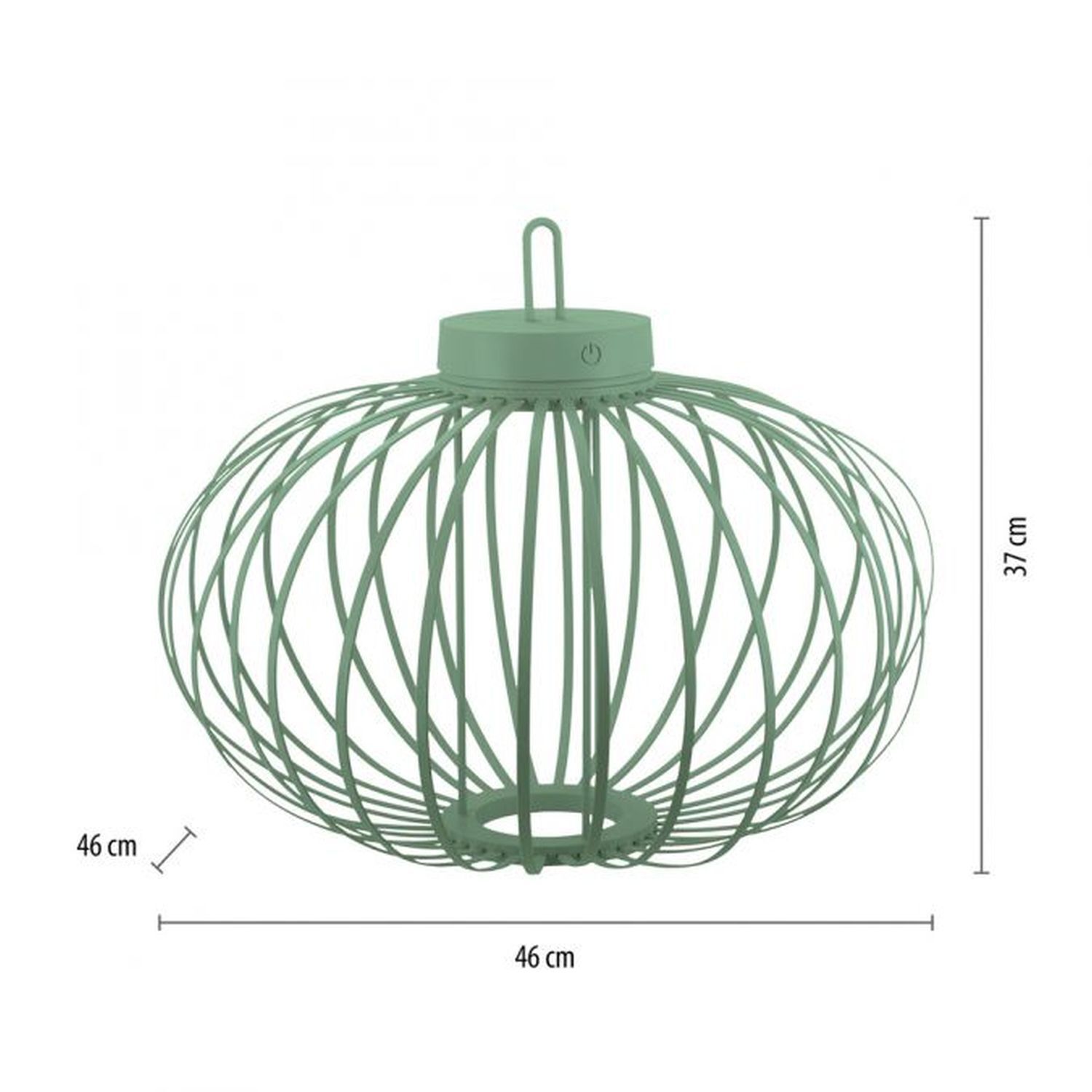 LED Akku Tischlampe IP44 Grün dimmbar Touch 2 W 37 cm Leuchte, Lampe, Kronleuchter