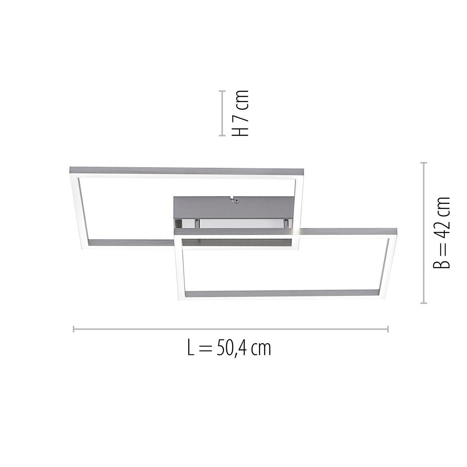 LED Deckenlampe in Stahl L:50,4 cm 2700-5000 K dimmbar