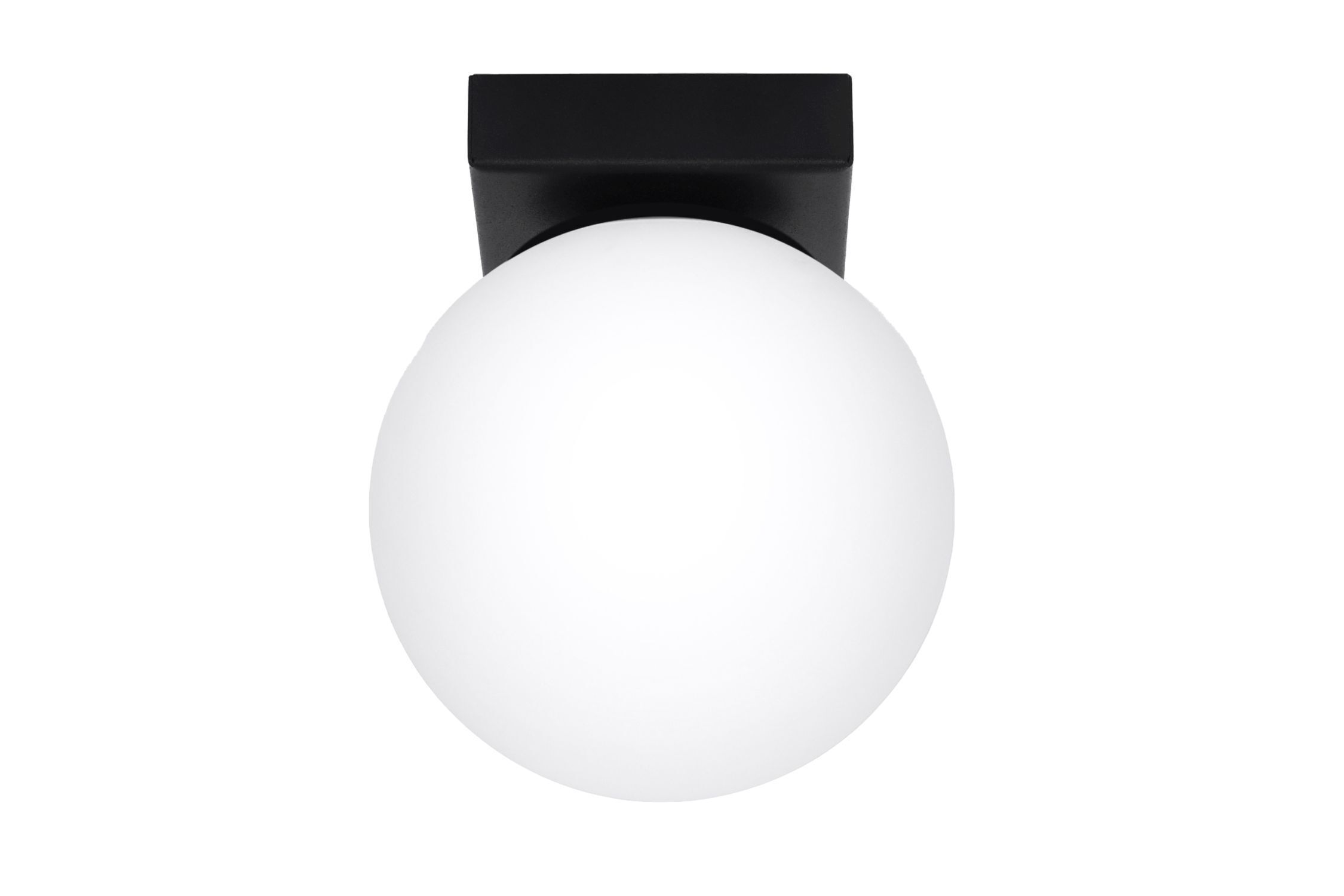 Deckenlampe Kugelschirm Ø 12 cm Weiß Schwarz G9 Glas