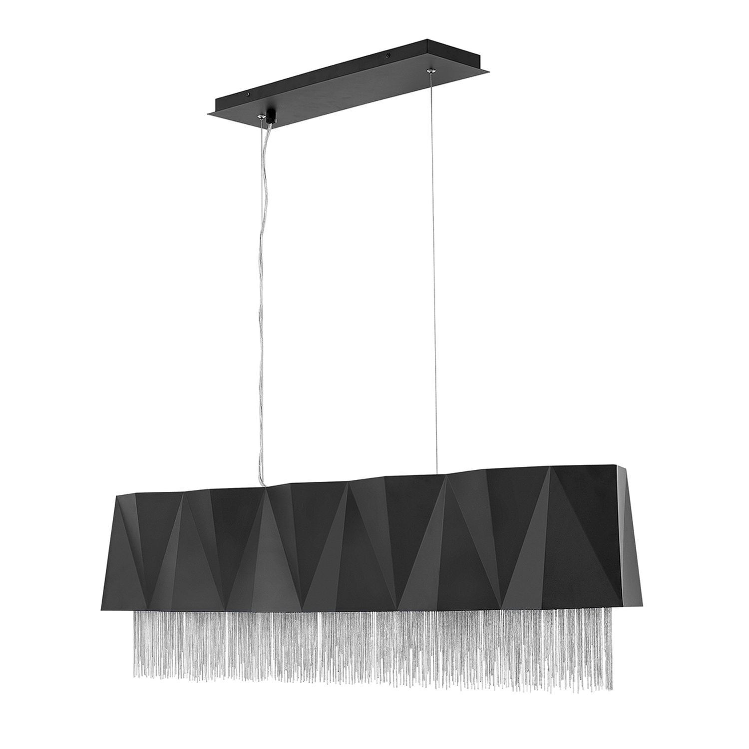 Hängelampe Metall Schwarz Silber Modern Design Leuchter, Lampe