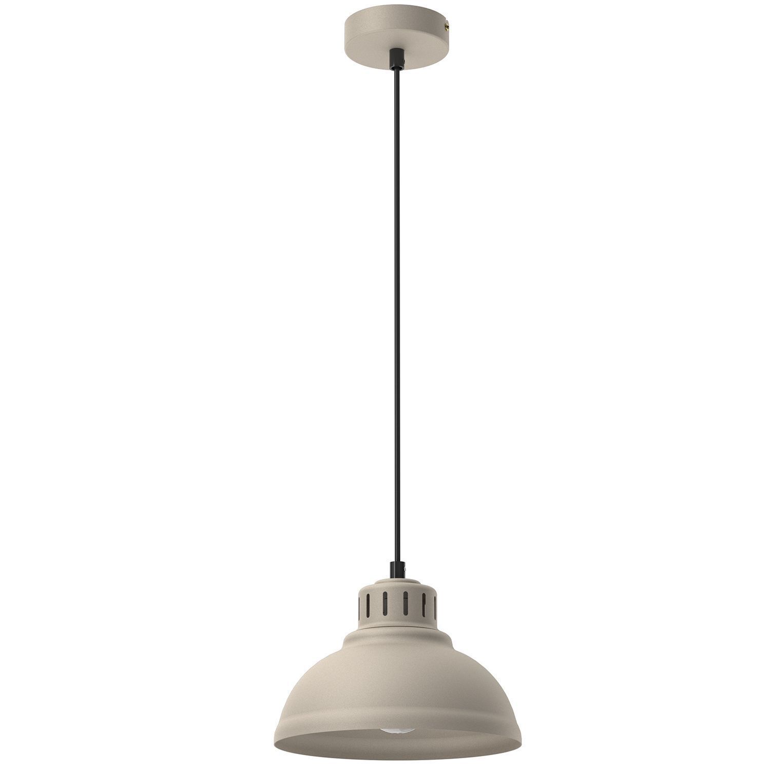 Loft Hängelampe Beige Metall Ø21 cm E27 akzentuiert