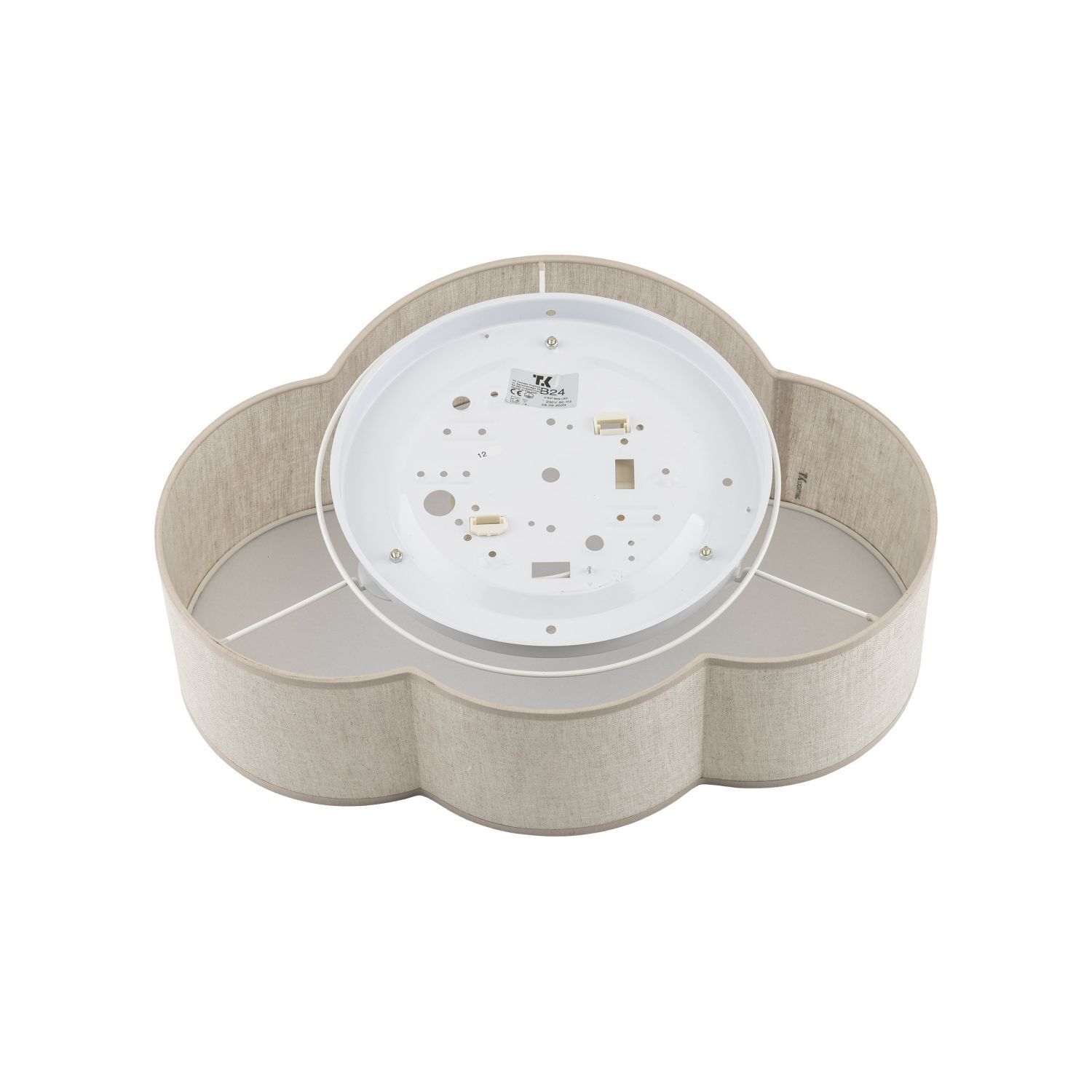 Kinderzimmer Wolkenlampe Beige Weiß Leinen B: 43 cm 2x E27 Moebel, Wanne