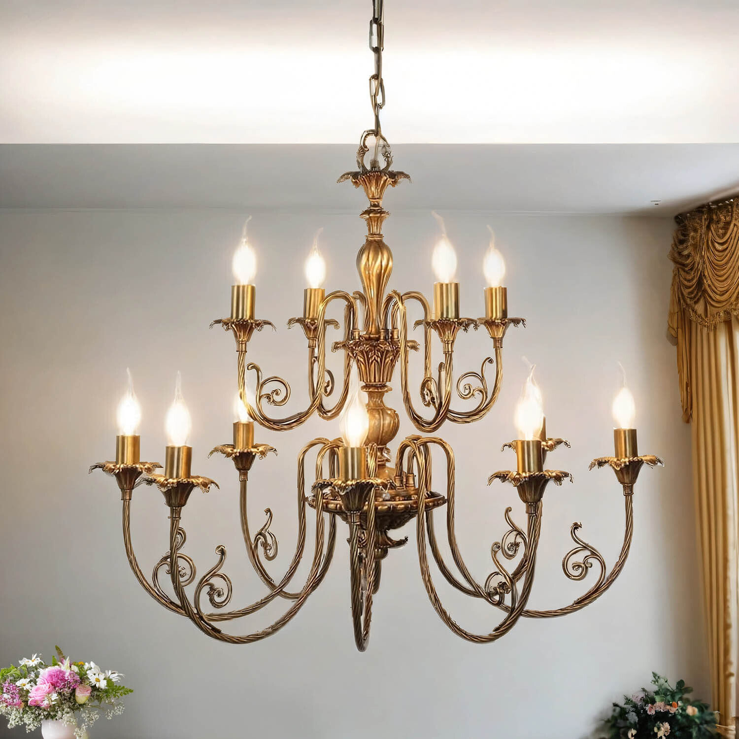 Premium Hängeleuchte Ø84cm 12-Flmg Leuchter, Lampe