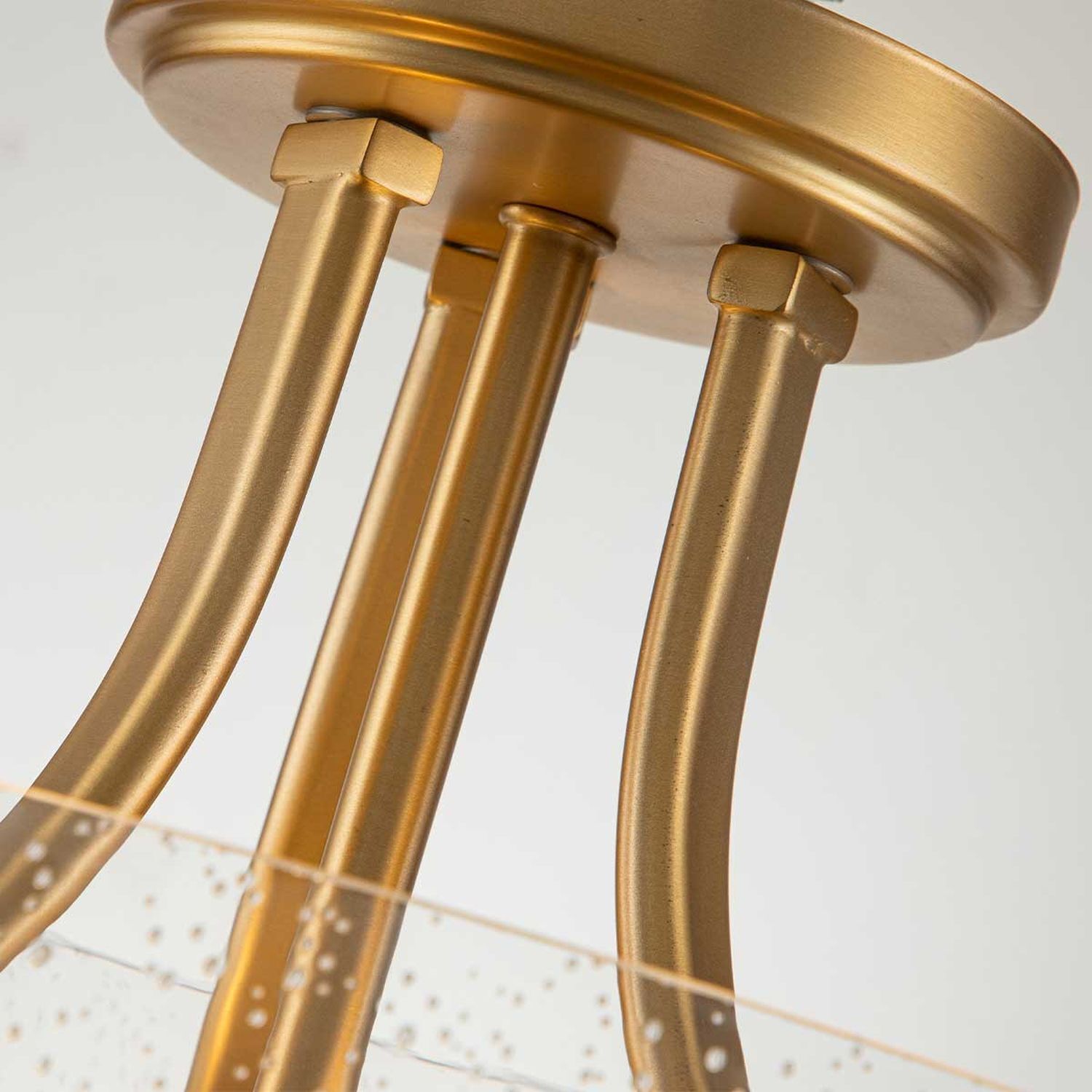 Deckenlampe Glas Schirm Ø 31,3 cm in Messing gebürstet
