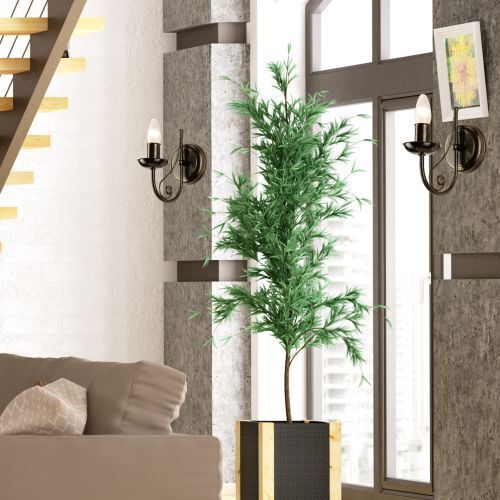 Elegante Wandlampe KELSIE Schwarz Rustikal Lampe