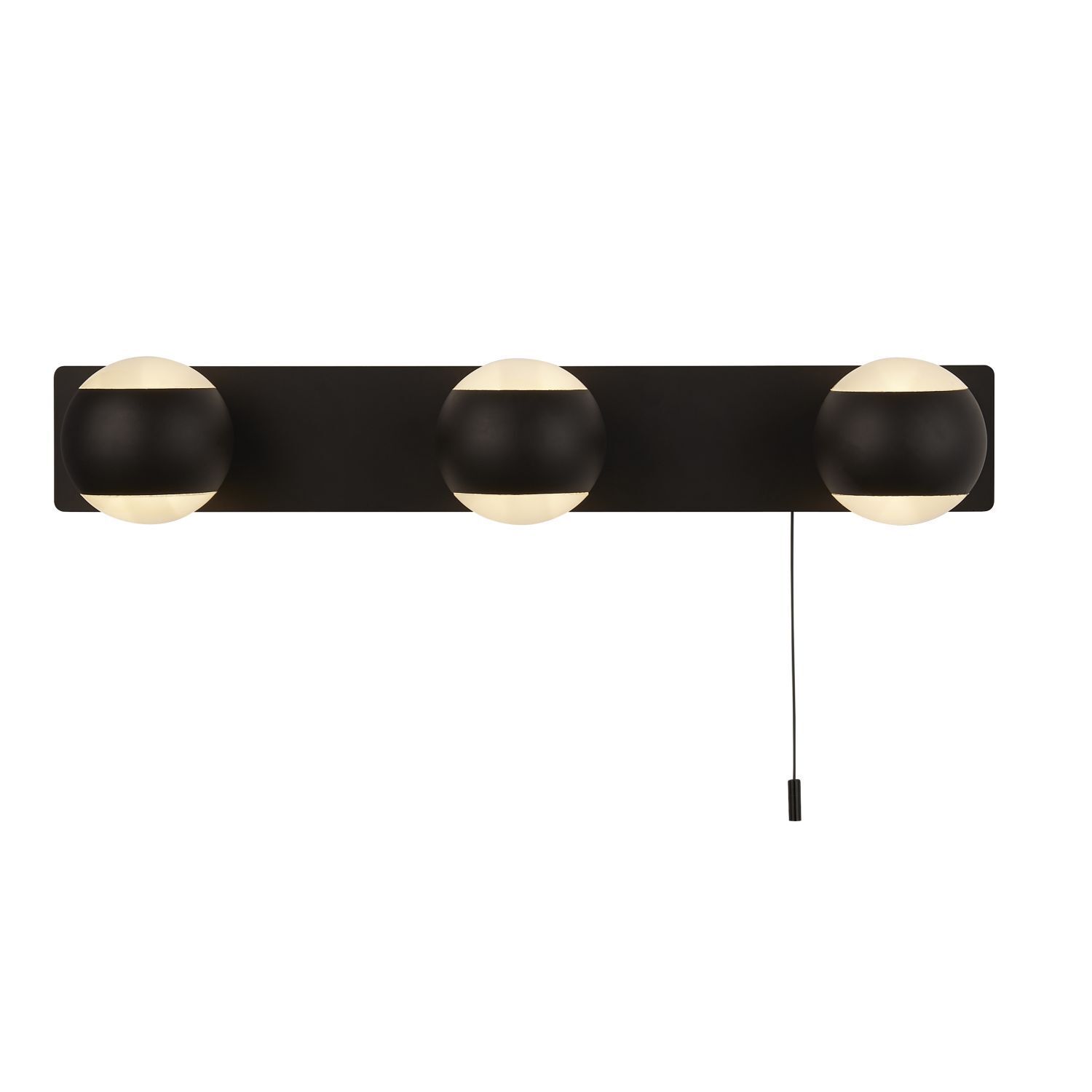 Wandlampe Up Down mit Schalter IP44 3x G9 Schwarz Weiß Bad