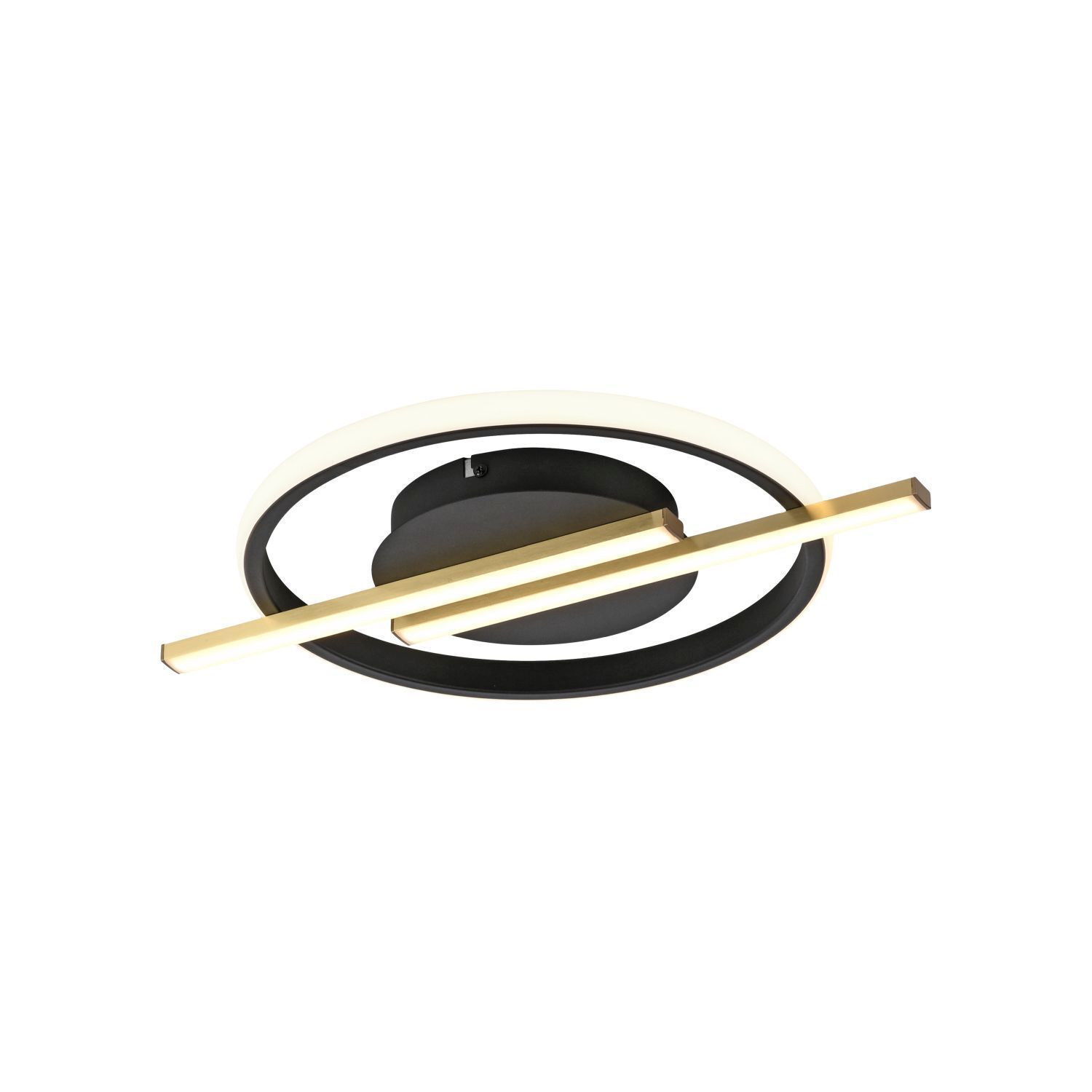 LED Deckenlampe Modern Schwarz Messing 3000 K dimmbar