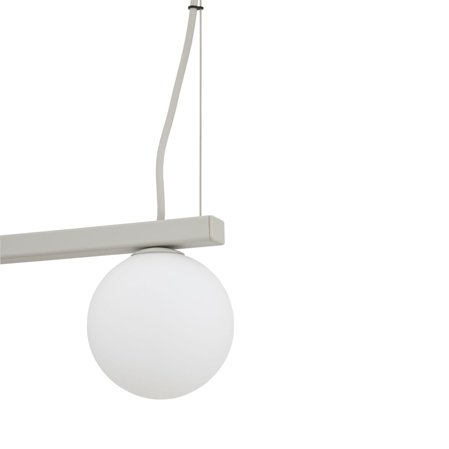Große Hängelampe Aluminium Glas 107 cm GU10 G9 Weiß pendant light, globe shade, hängende lampe, weiße kugel, moderne Beleuchtung