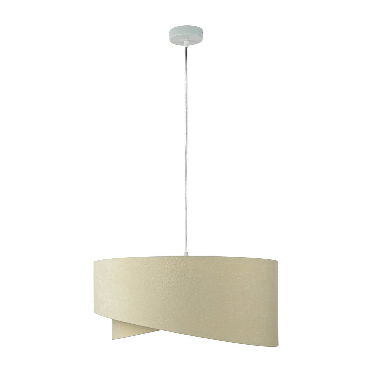 Pendelleuchte Esstisch Creme Gold Stoff Lampe Lampe