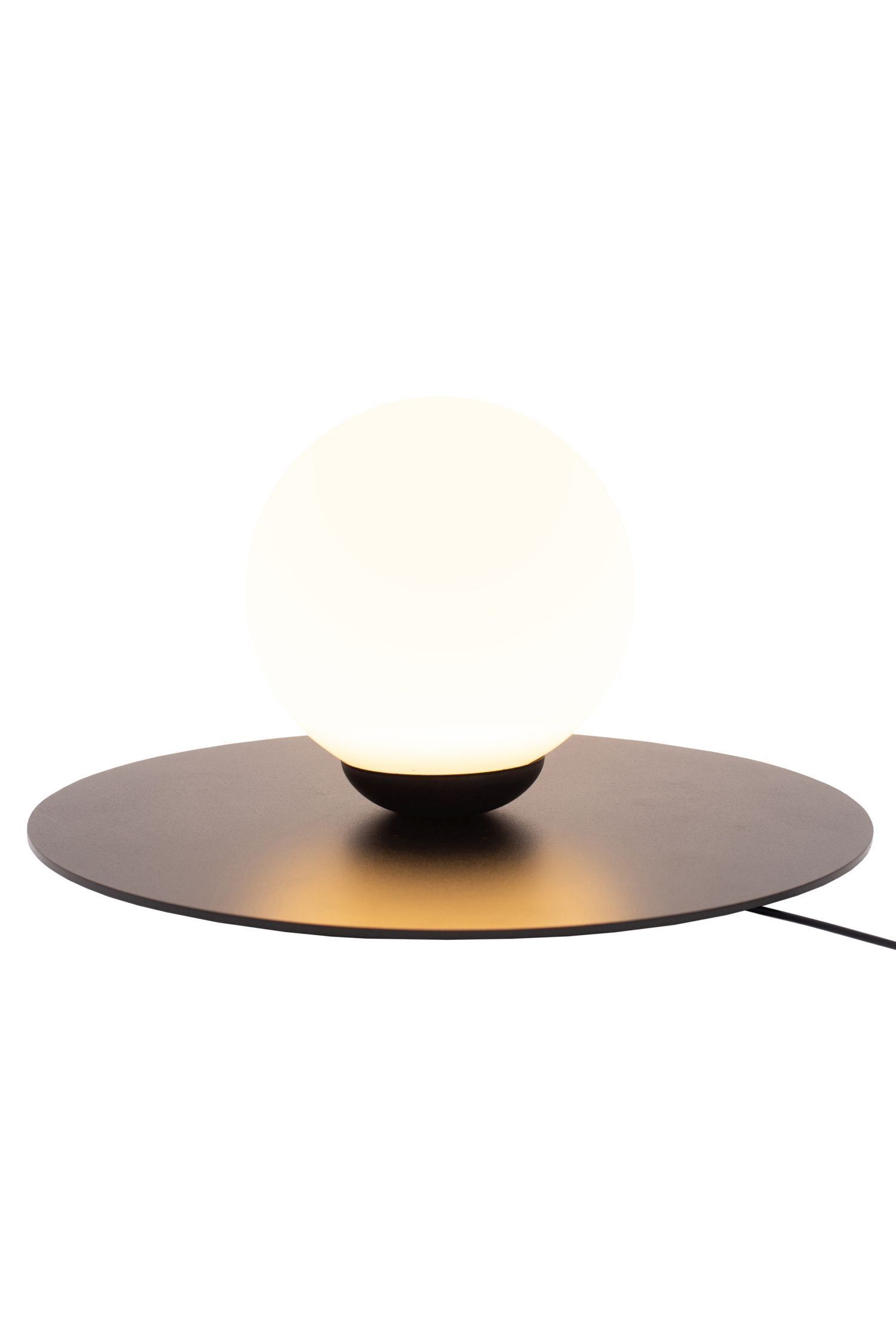 Nachttischlampe Glaskugel blendarm E27 15 cm in Schwarz Tischlampe, LED-Lampe, runde Leuchte, Nachtischlampe, Glasball-Lampe