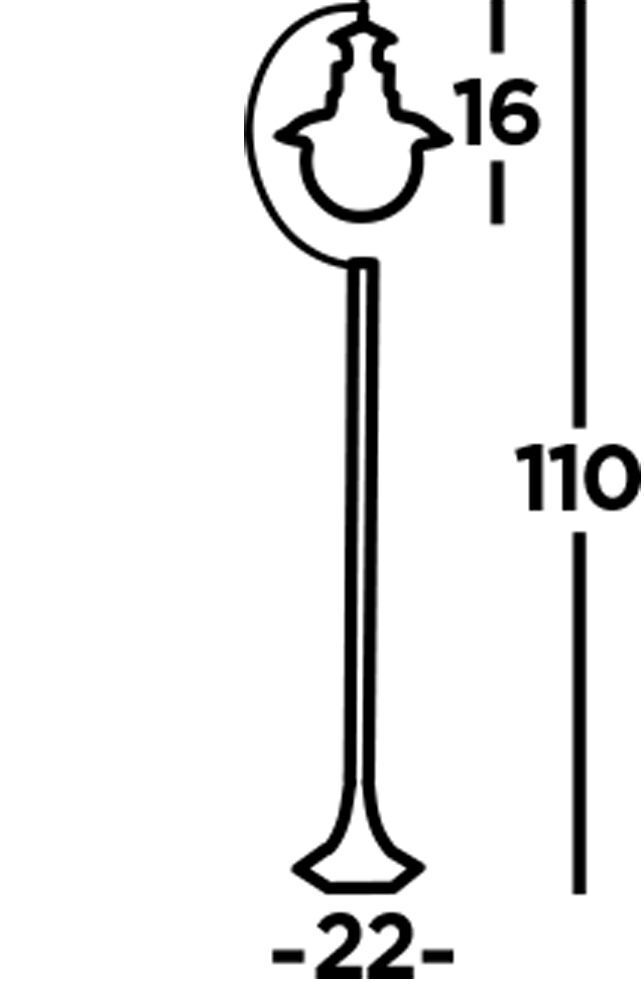Außenleuchte Garten IP44 E27 110 cm Rostbraun Glas Metall