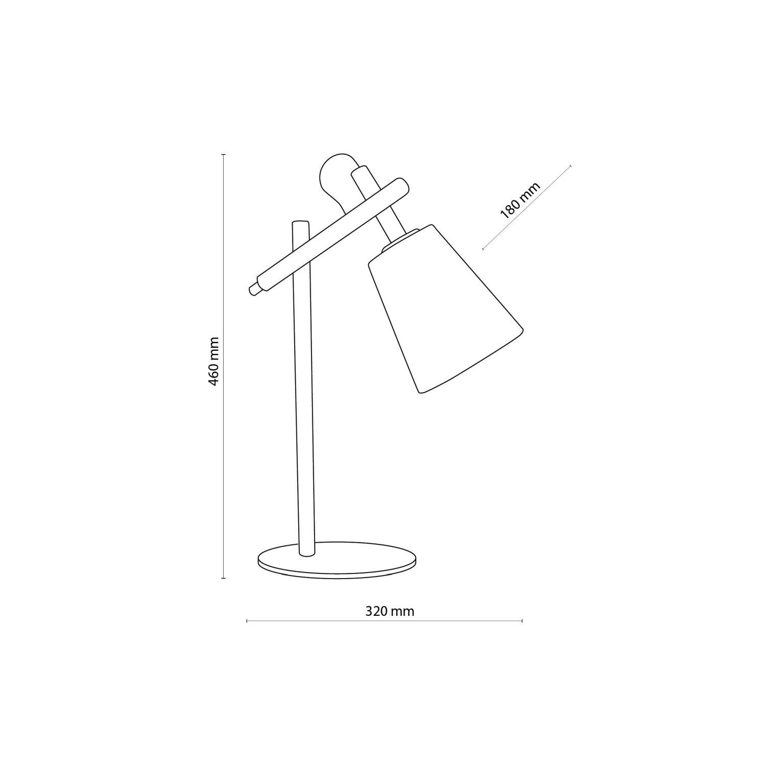 Tischlampe Skandinavisch Holz Leinen 46 cm E27