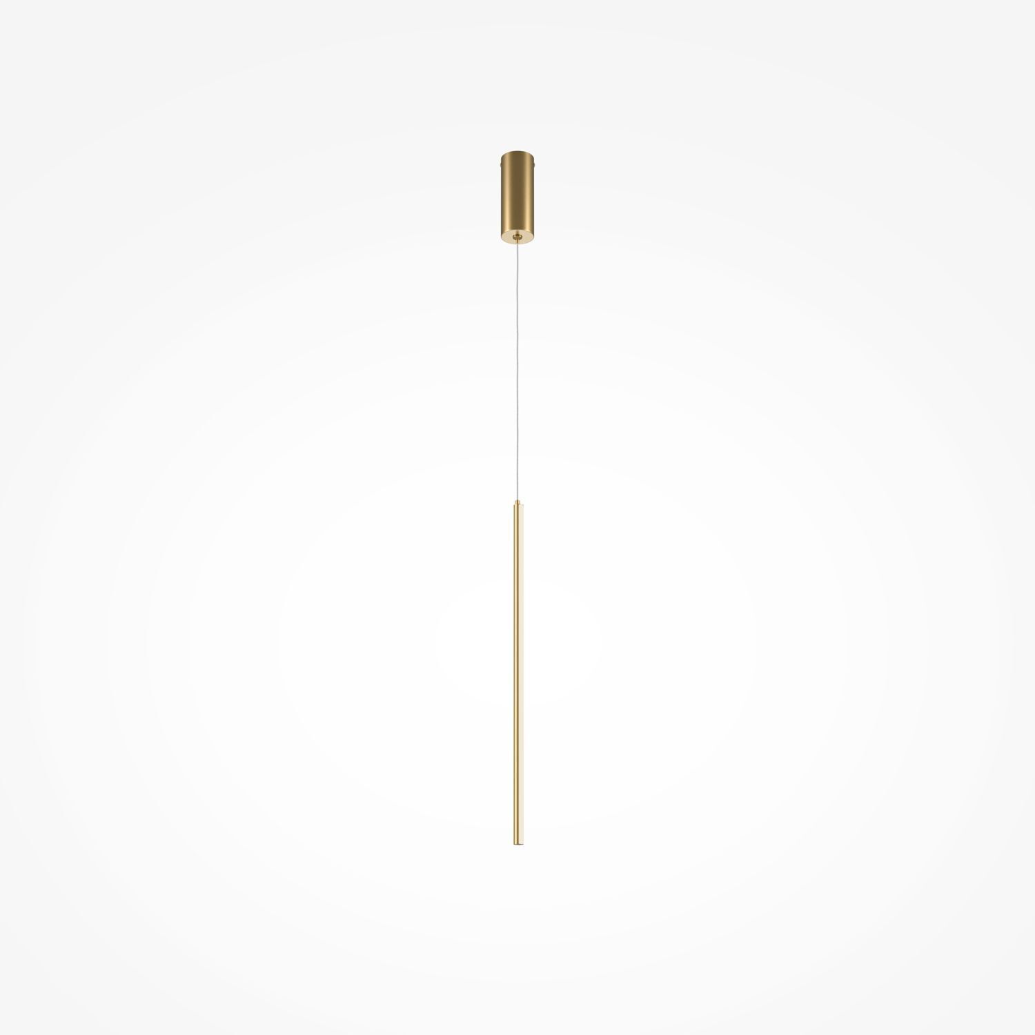 LED Pendelleuchte Aluminium D: 1,7 cm rund in Messing