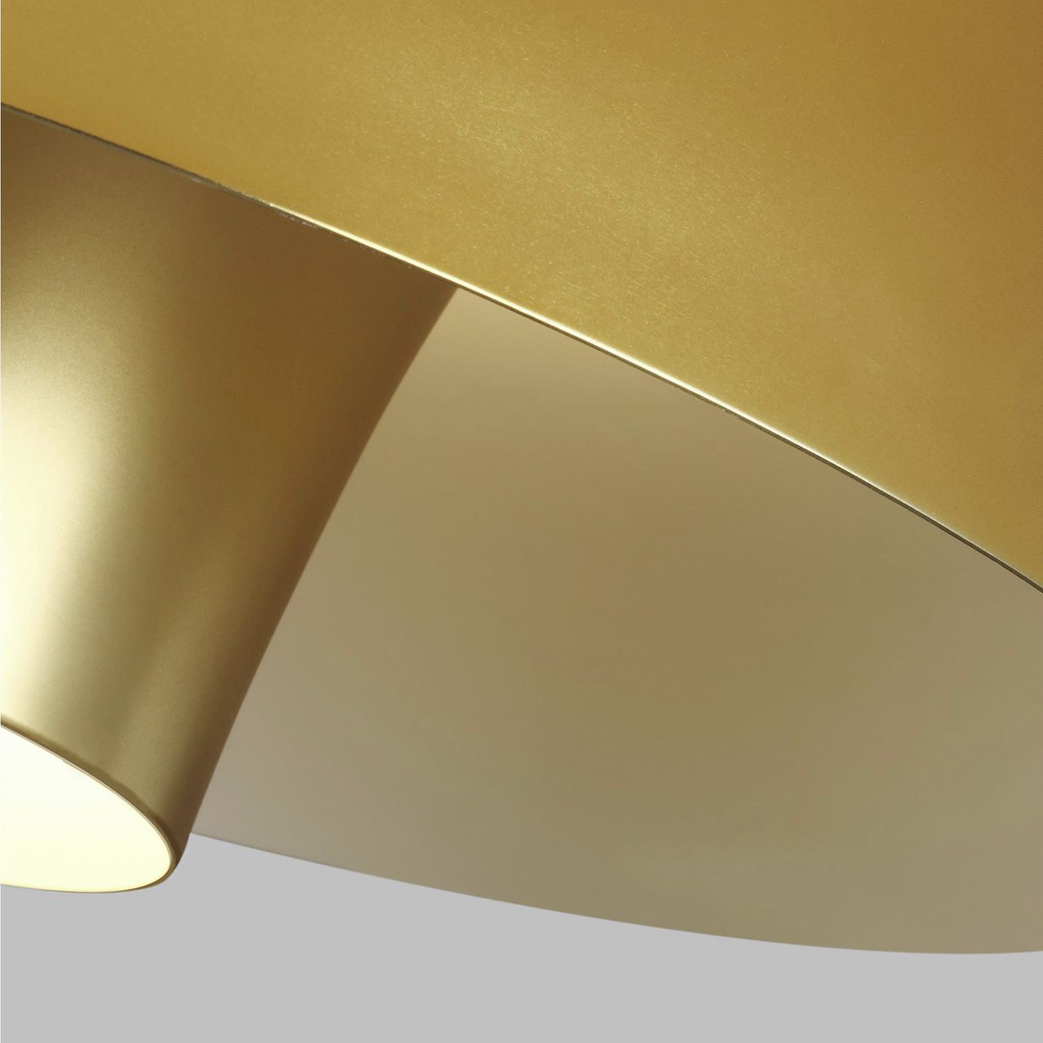 Deckenlampe Metall in Messing Ø46cm Mid Century