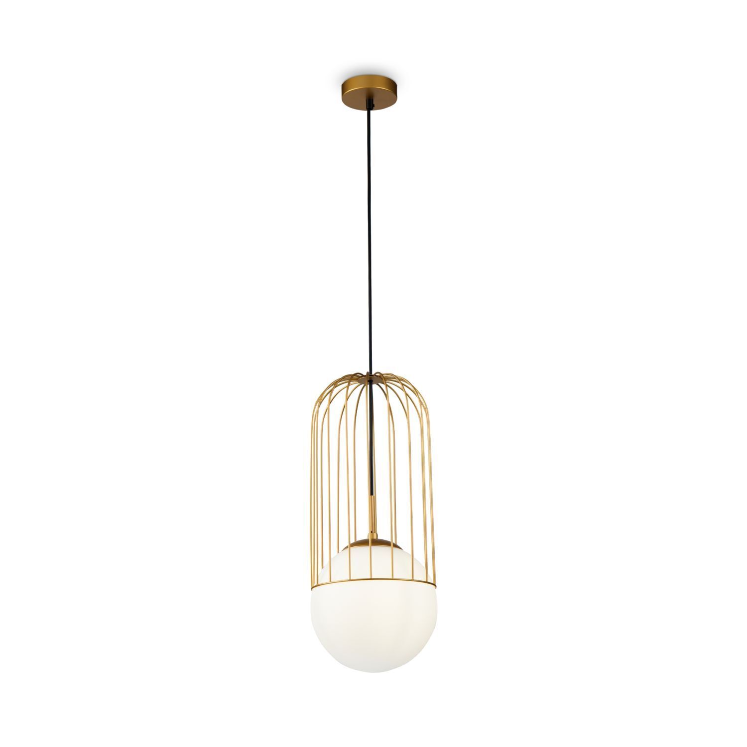 Pendelleuchte Metall Glas Ø 20 cm H: max. 176 cm E27