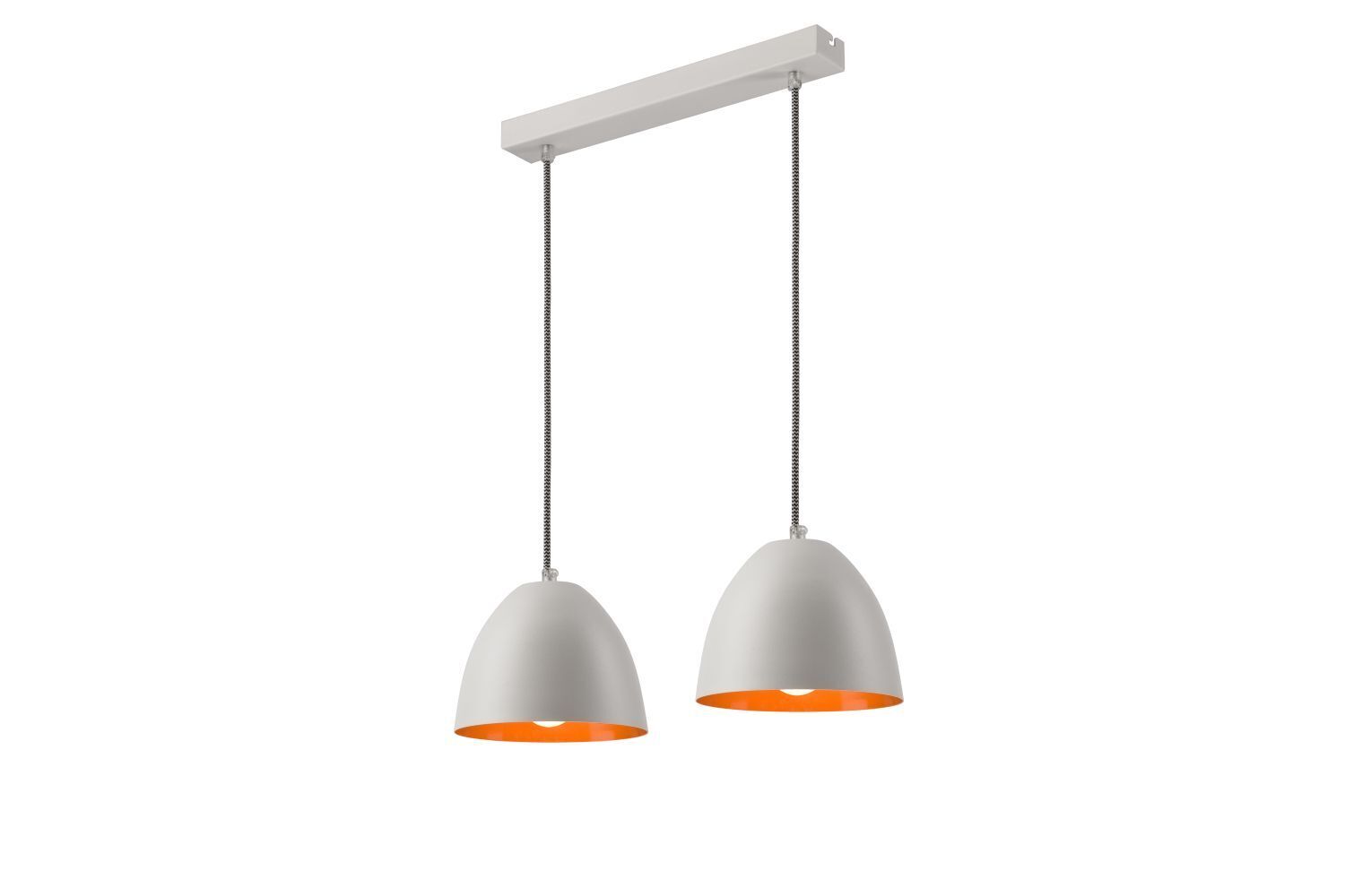 Pendelleuchte Wohnzimmerlampe Weiß Kupfer Metall