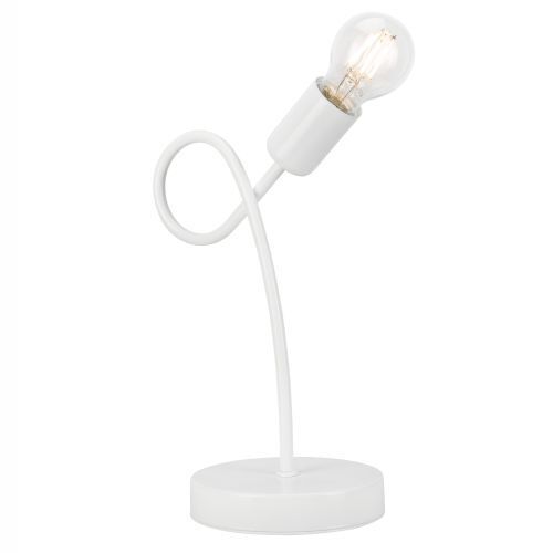 Tischlampe Metall Beleuchtung Weiß Modern H:32cm
