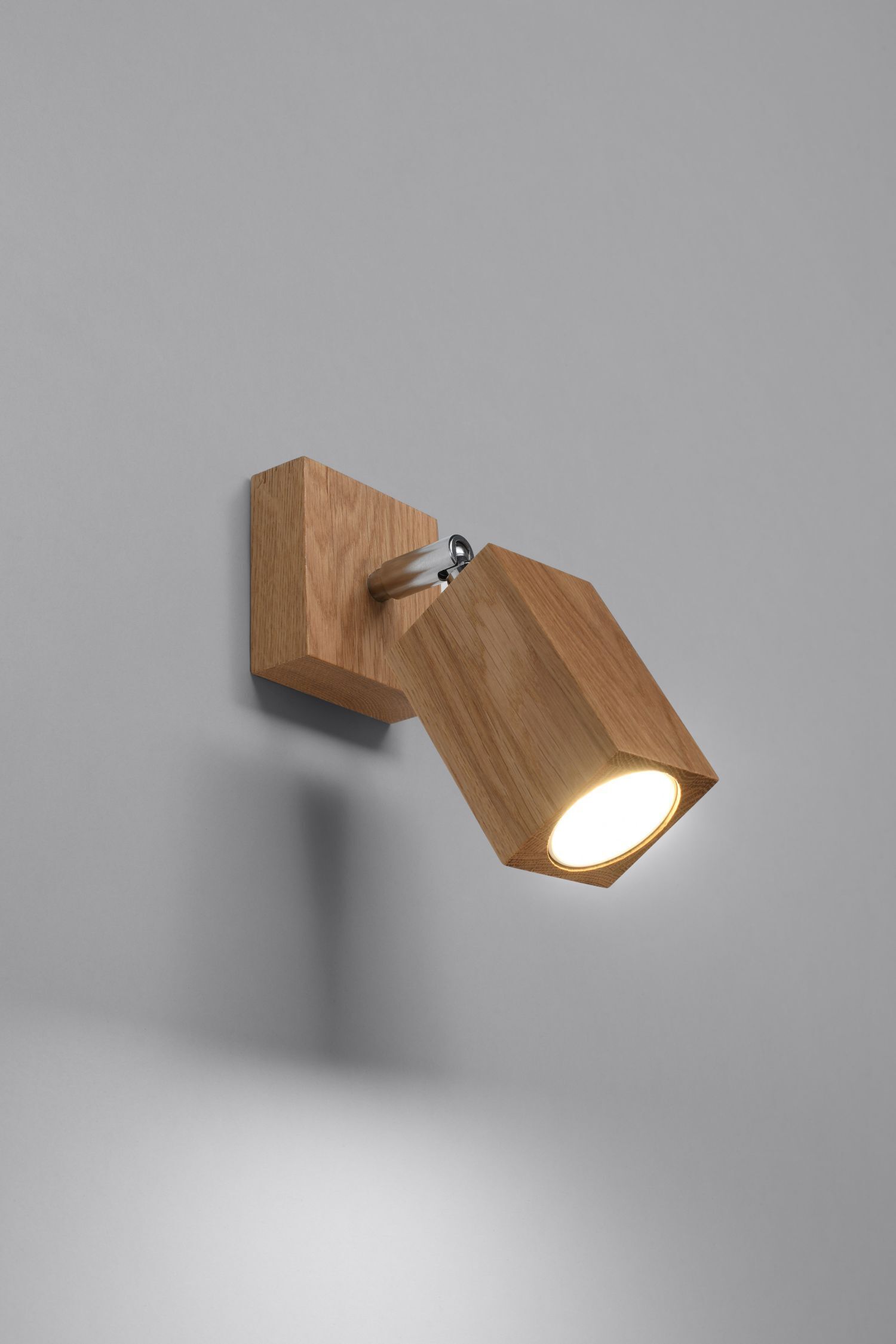 Wandlampe Spot verstellbar GU10 eckig Modern Holz