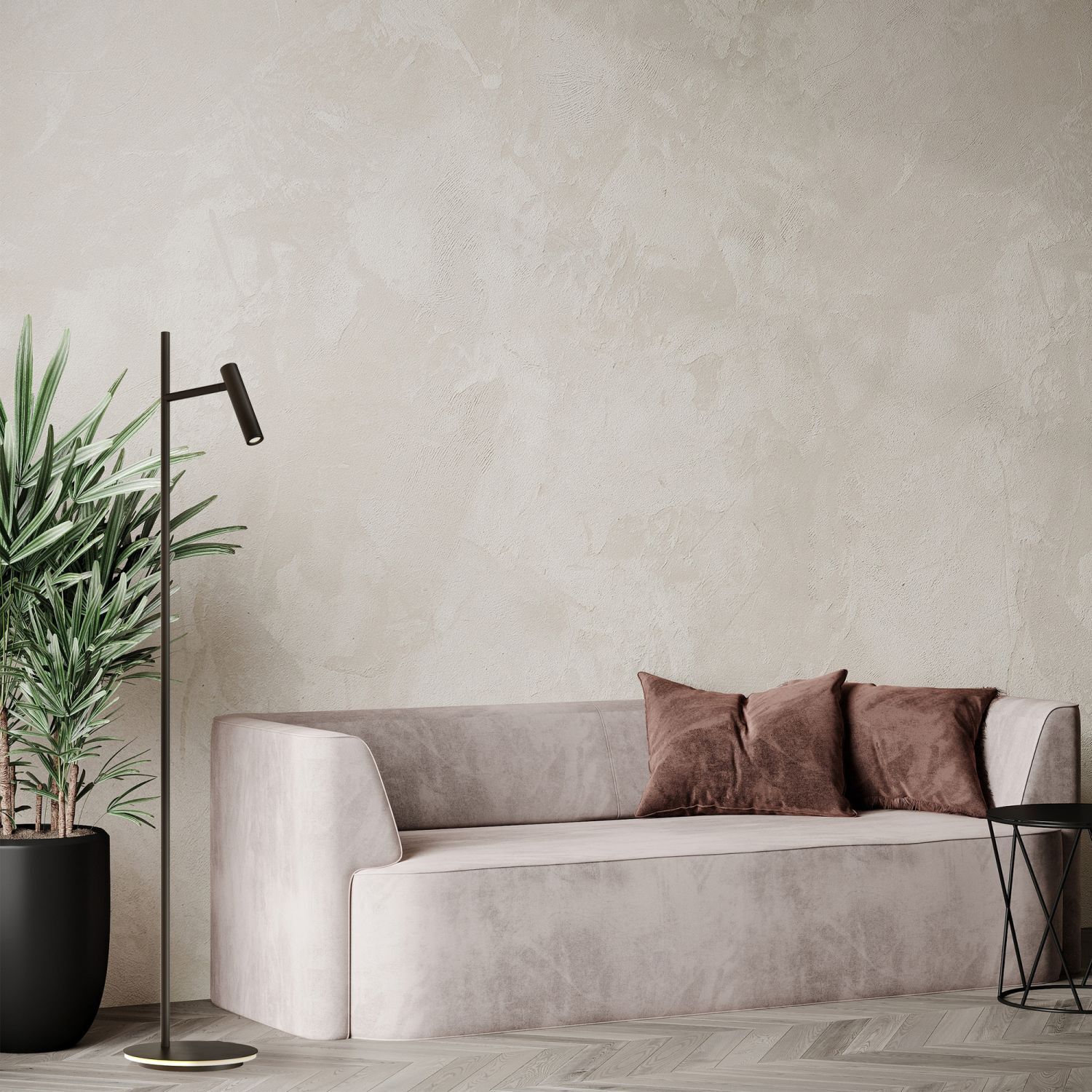 Lampe, Couch, Mobiliar, Pflanze, Stehlampe