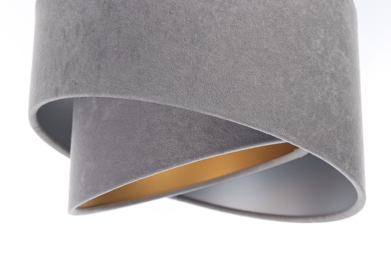 Pendelleuchte 3-flammig in Weiß Grau Silber E27 Stoff Lampe