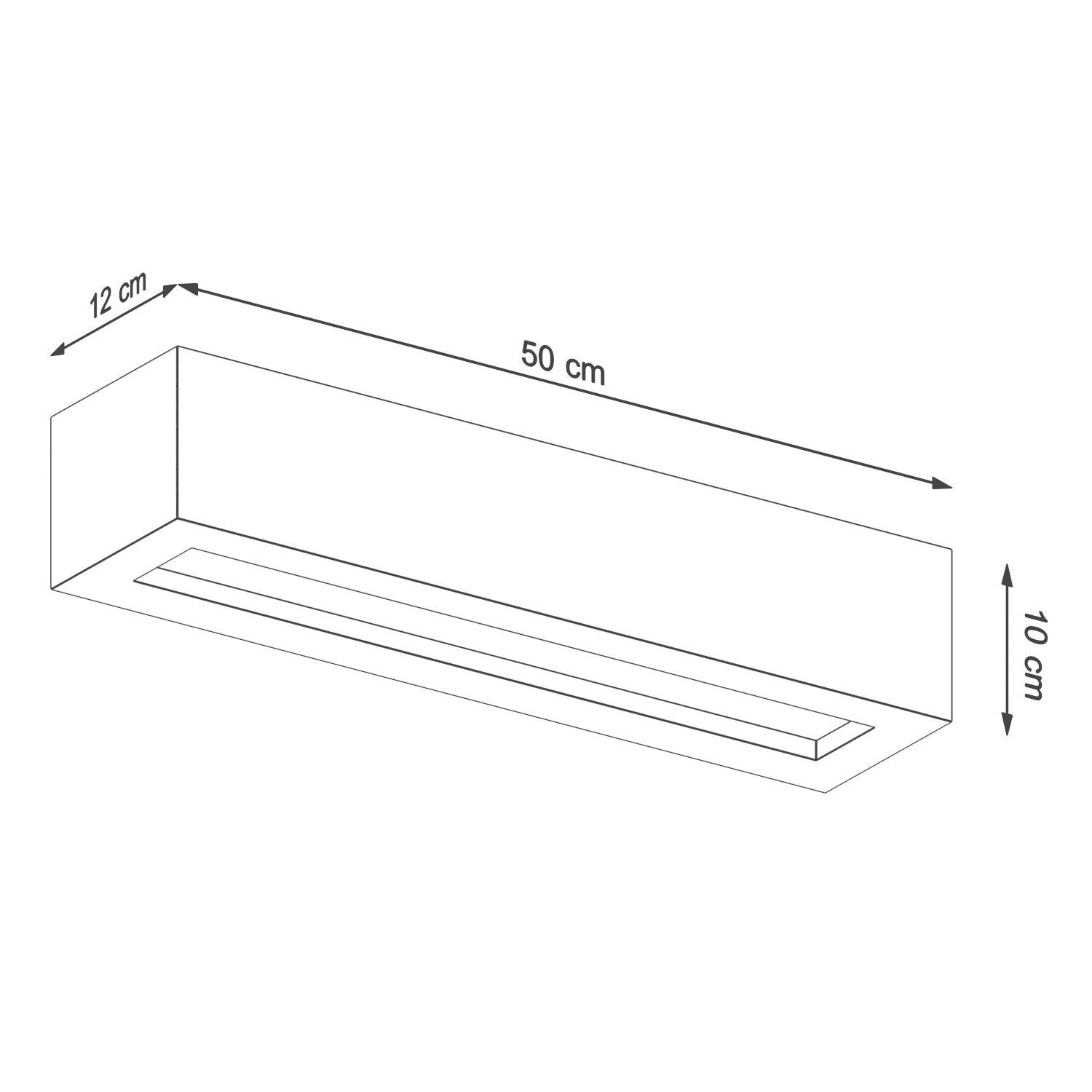 Wandlampe cm Up Down 50 cm indirektes Licht 2x E27 Beton