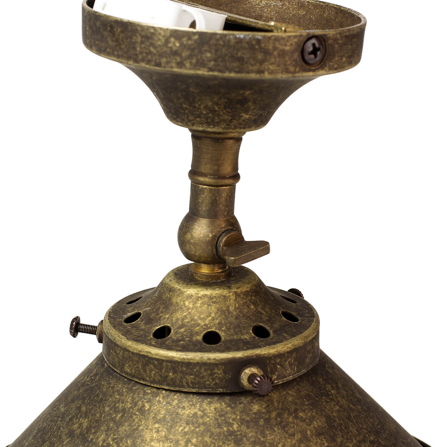 Messing Wandlampe in Bronze antik verstellbar Bronze