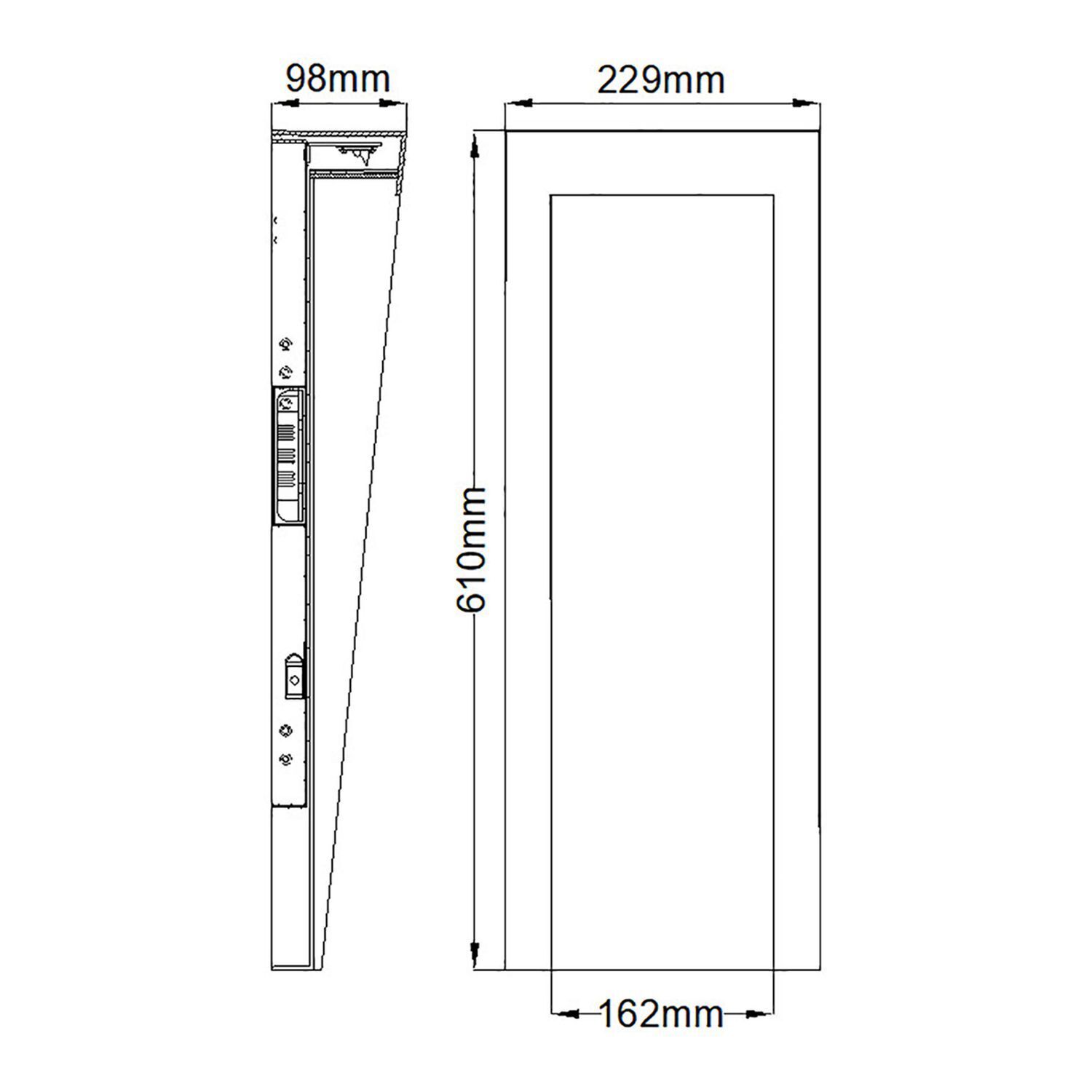 Außenlampe Wand LED IP44 H: 61 cm Schwarz eckig warmweiß