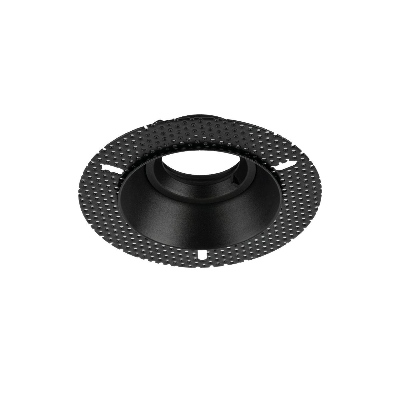 Runder Einbaustrahler Metall Glas Ø8,5 cm IP65 Schwarz