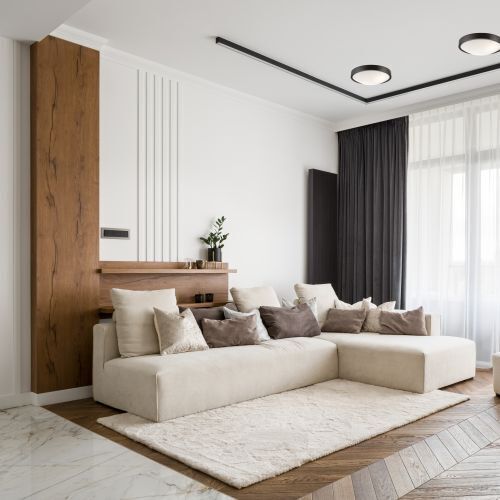 Deckenleuchte FERNLY Braun Modern rund Wohnzimmer